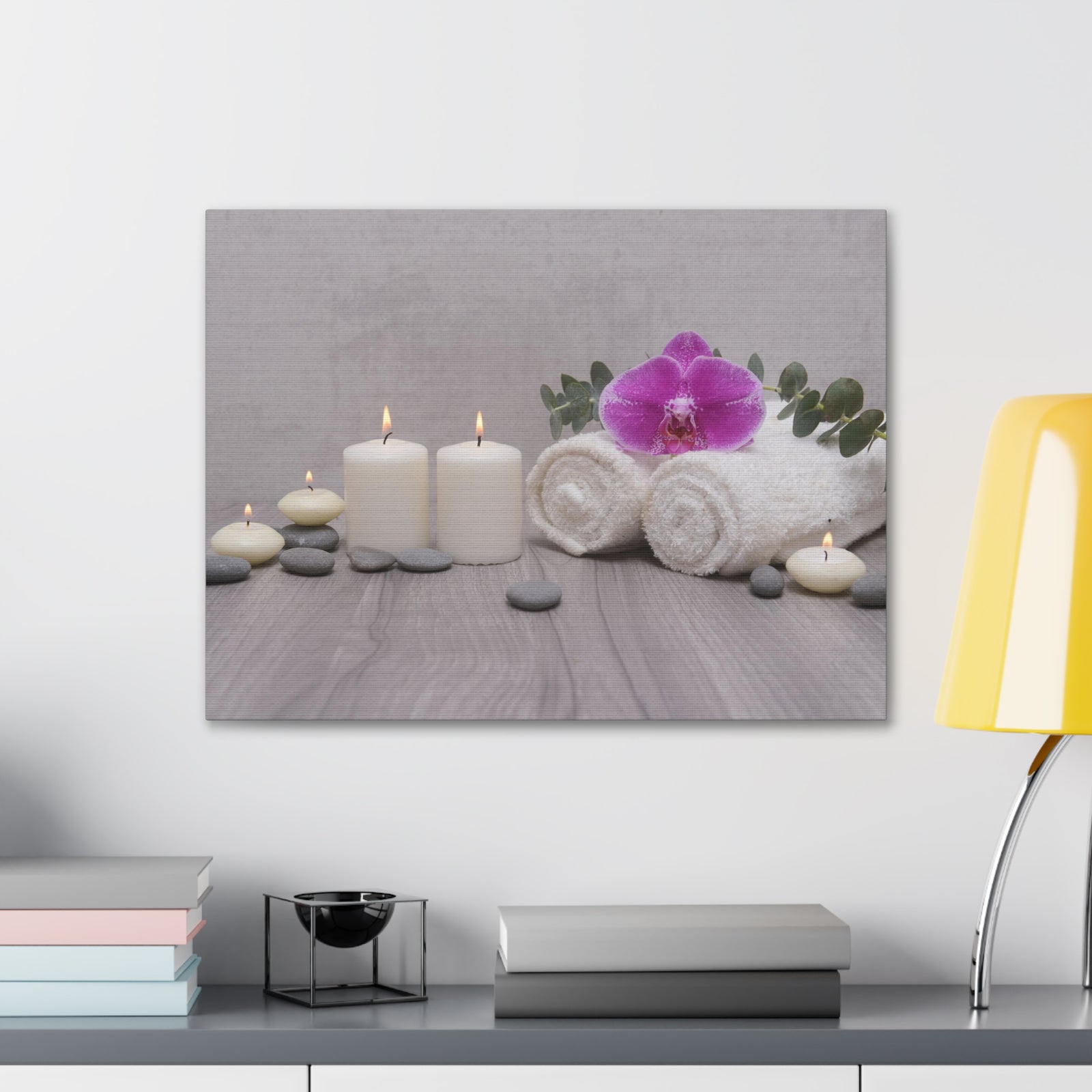 Towel with Green Leaves Forest Floral Nature Photography Canvas Wall Art for Home Decor Ready-to-Hang-Express Your Love Gifts