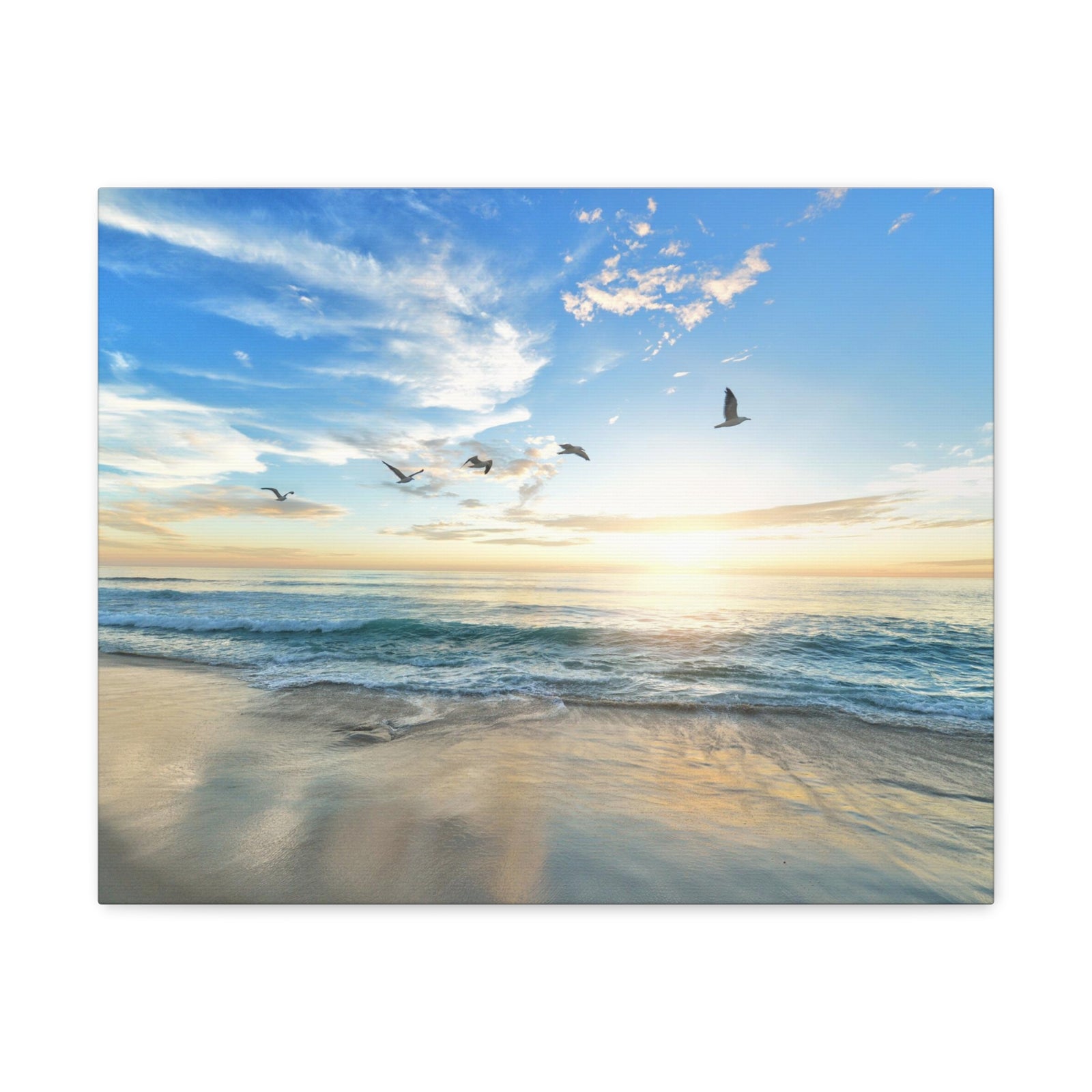 Ocean Flying Birds Ocean Canvas Wall Art for Home Decor Ready-to-Hang-Express Your Love Gifts