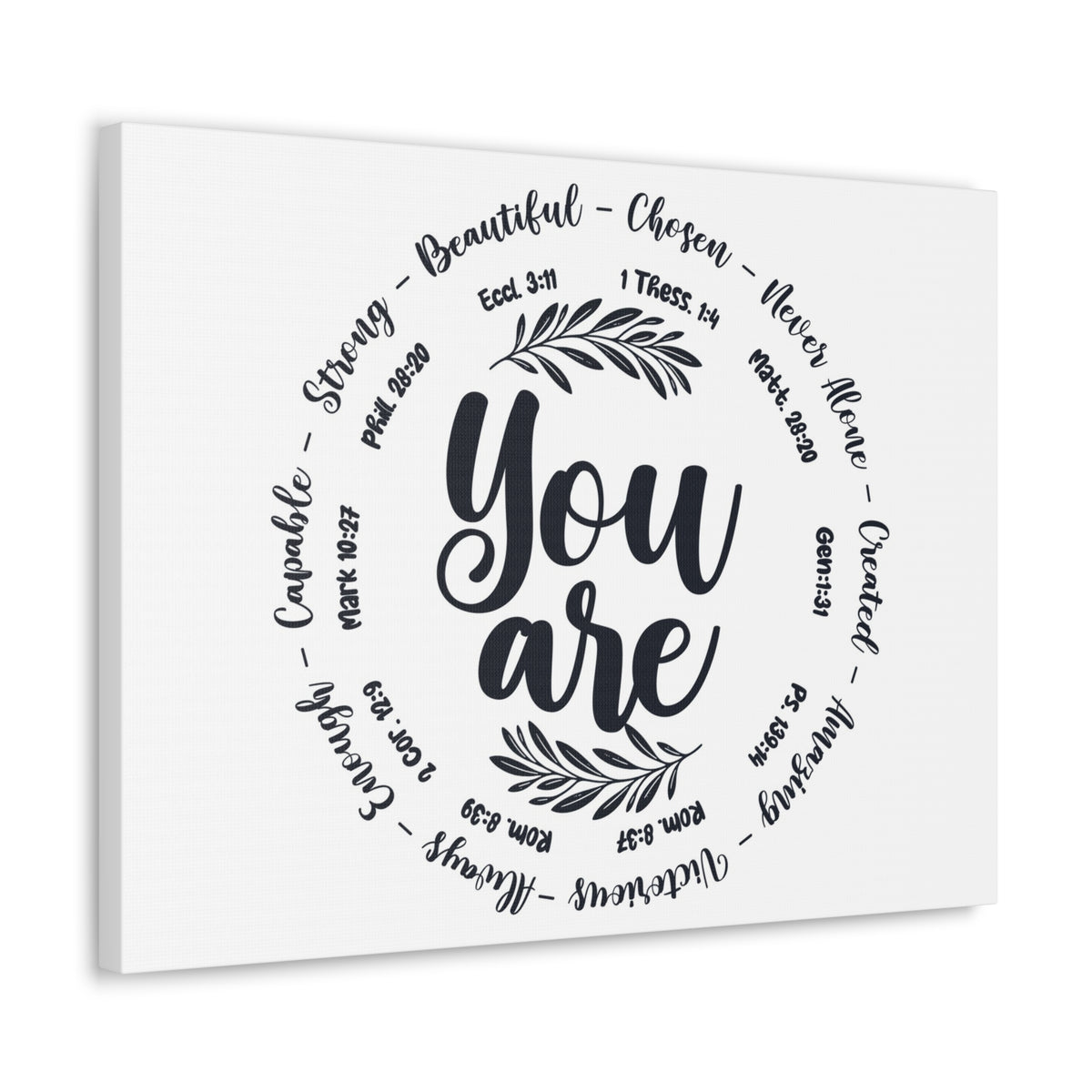 Scripture Walls You Are What God Says You Are Bible Verse Canvas Christian Wall Art Ready to Hang Unframed-Express Your Love Gifts