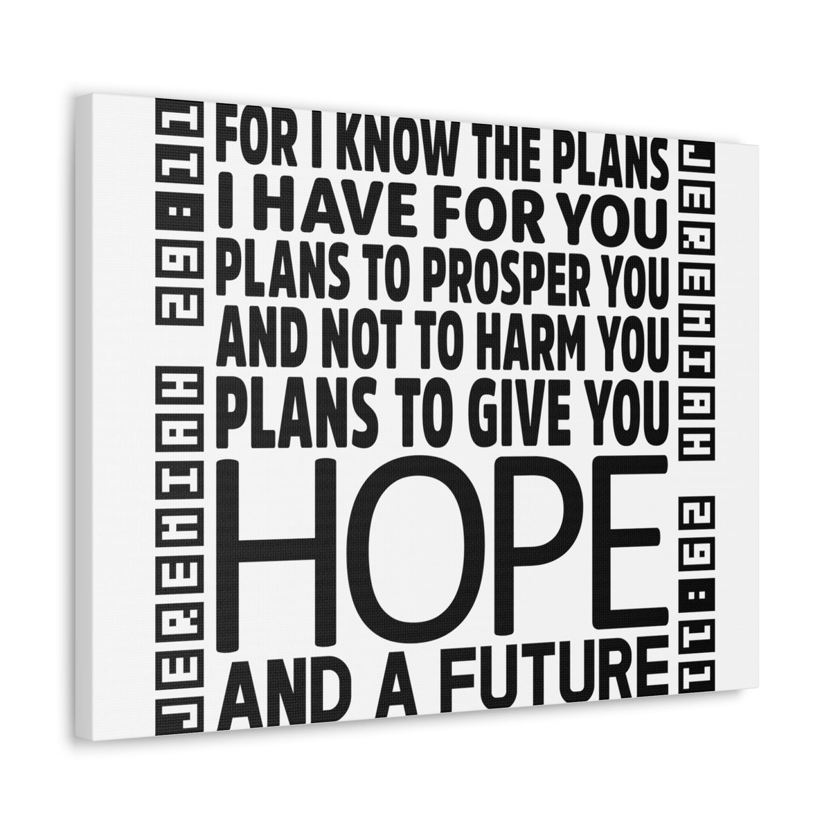 Scripture Walls Jeremiah 29:11 Hope and Future Bible Verse Canvas Christian Wall Art Ready to Hang Unframed-Express Your Love Gifts