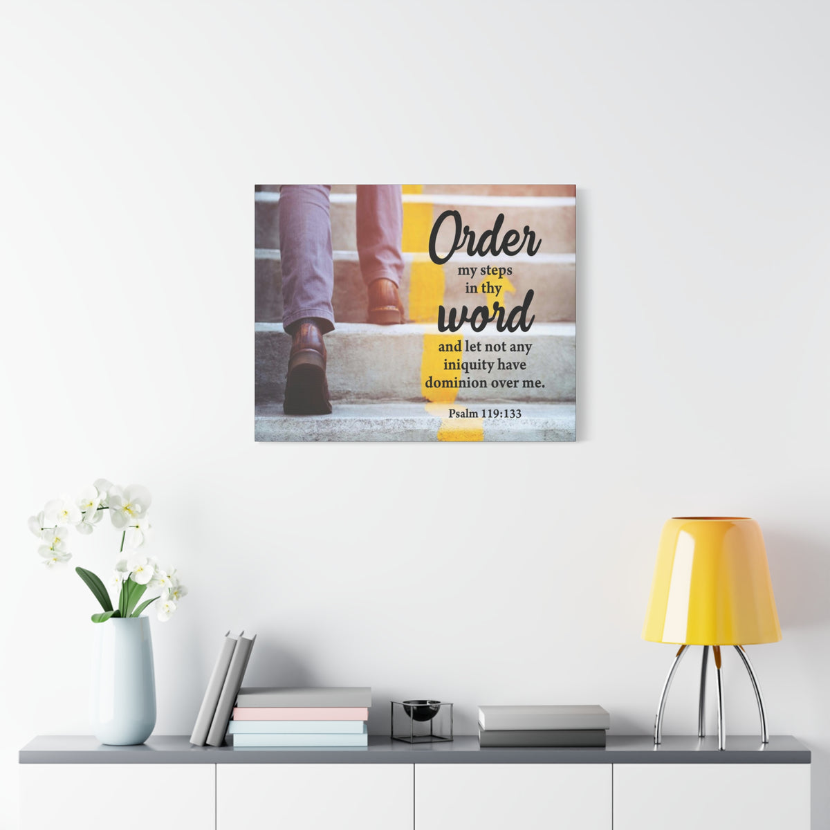 Scripture Canvas Dominion Over Me Psalm 119:133 Christian Wall Art Bible Verse Print Ready to Hang-Express Your Love Gifts