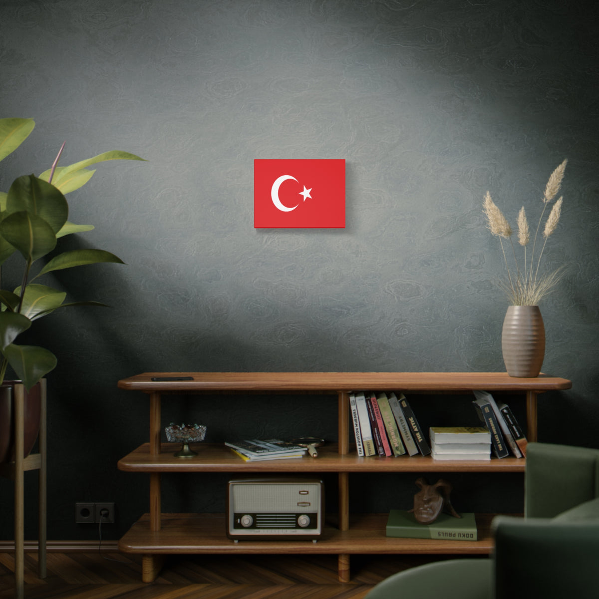 Turkey Country Flag Canvas Vibrant Wall Art Unframed Home Decor-Express Your Love Gifts