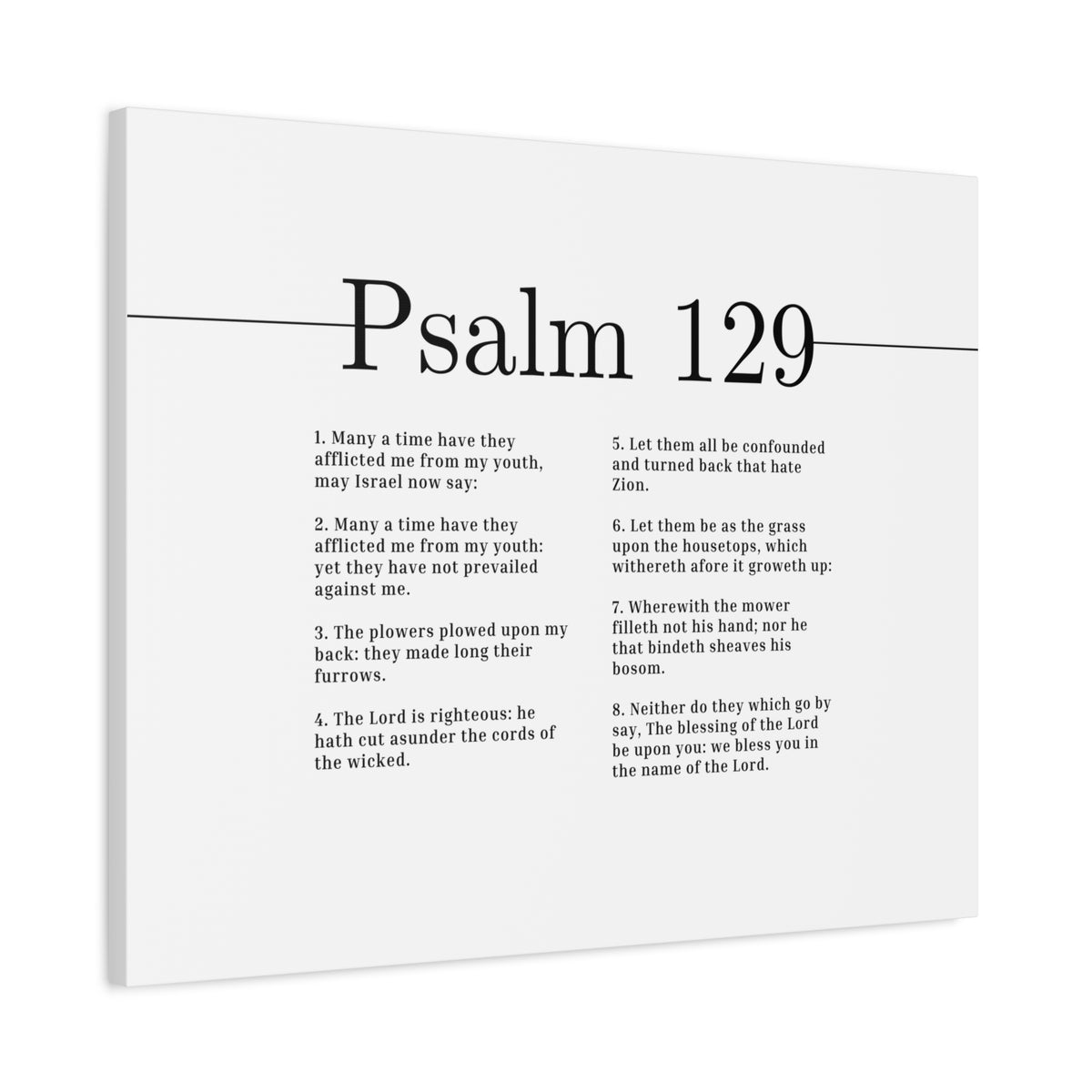Scripture Canvas The Lord Is Righteous Psalm 129 Christian Wall Art Bible Verse Print Ready to Hang-Express Your Love Gifts