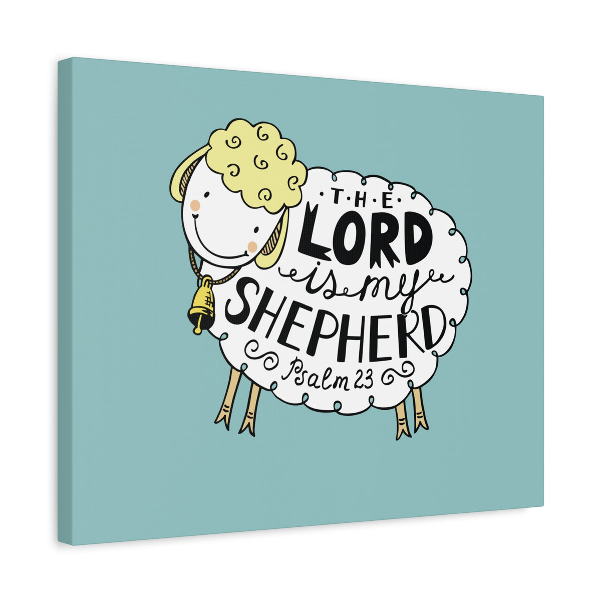 Scripture Canvas My Shepherd Sheep Psalm 23 Christian Wall Art Bible Verse Print Ready to Hang-Express Your Love Gifts