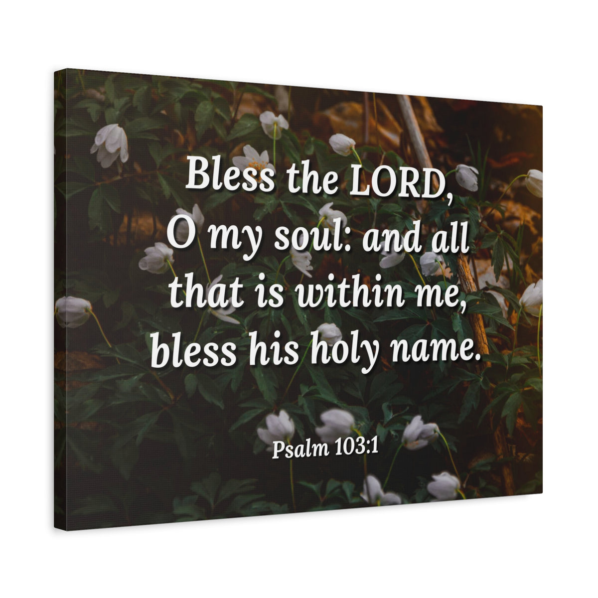 Scripture Walls Bless The LORD Psalm 103:1 Bible Verse Canvas Christian Wall Art Ready to Hang-Express Your Love Gifts