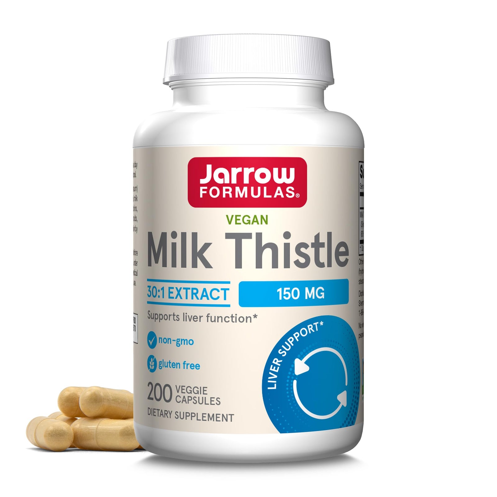 Jarrow Formulas Milk Thistle 150 mg, Liver Support Supplement, 200 Vegan Capsules-Express Your Love Gifts