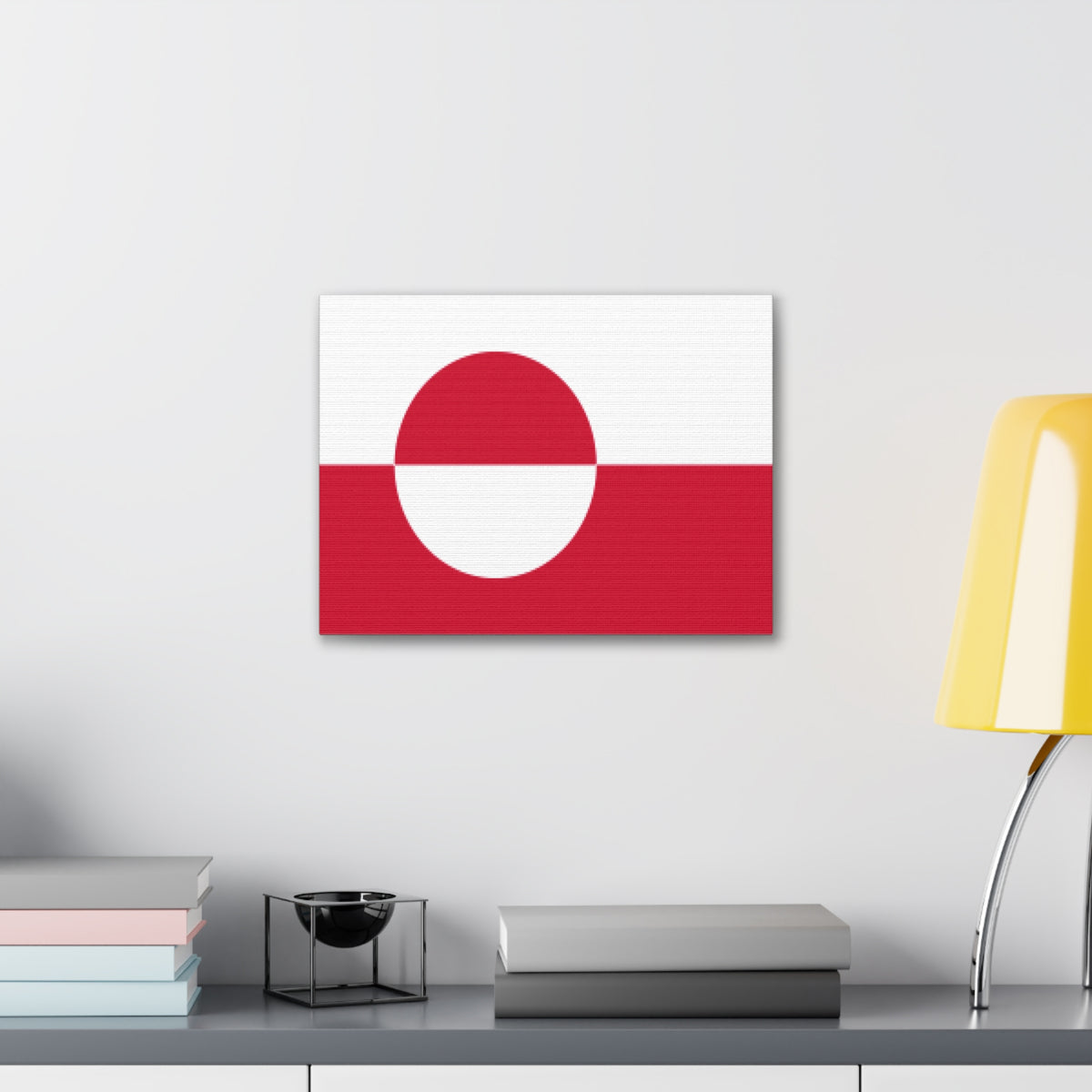 Greenland Country Flag Canvas Vibrant Wall Art Unframed Home Decor-Express Your Love Gifts