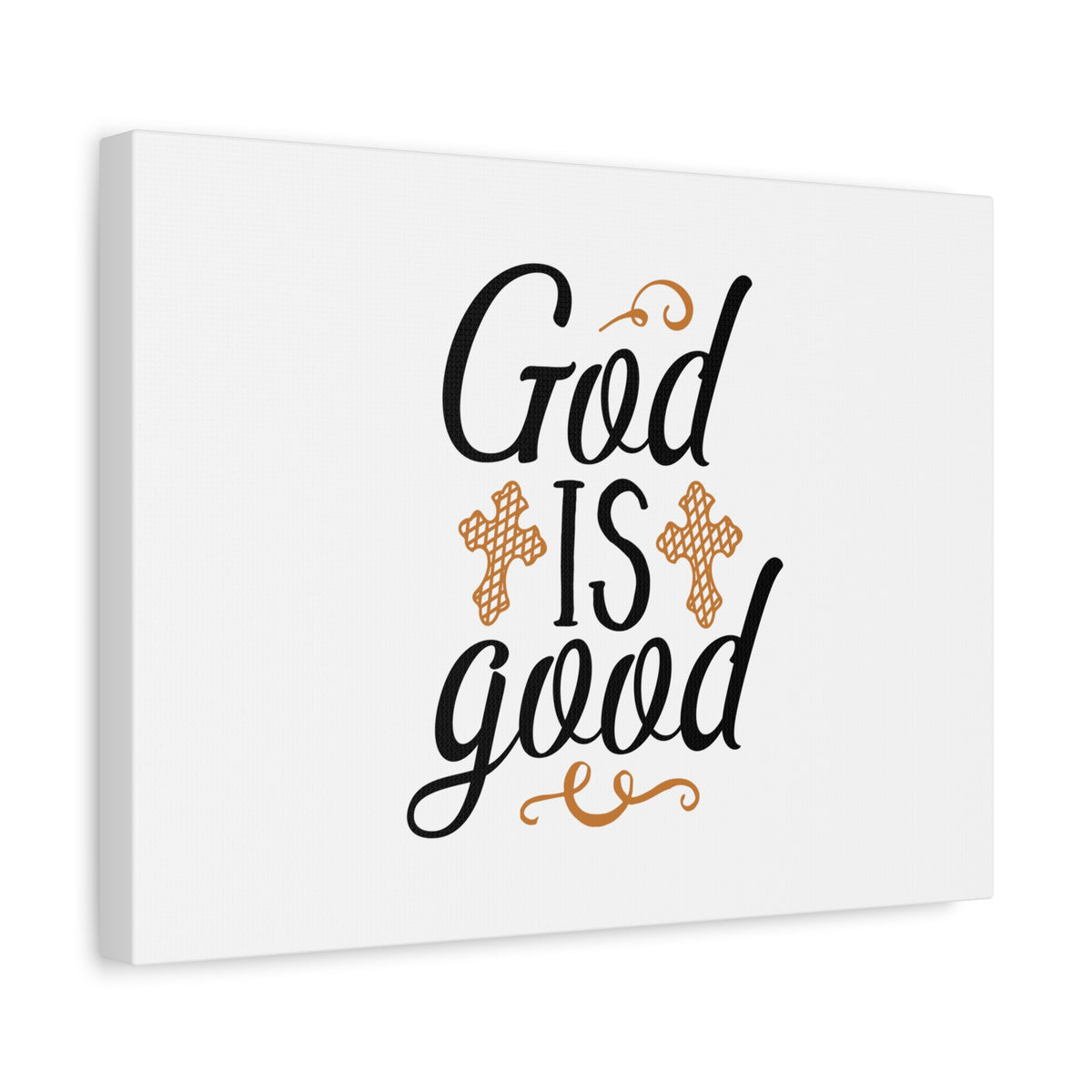 Scripture Canvas God Is Good Psalm 103:8 Cross Christian Wall Art Bible Verse Print Ready to Hang-Express Your Love Gifts