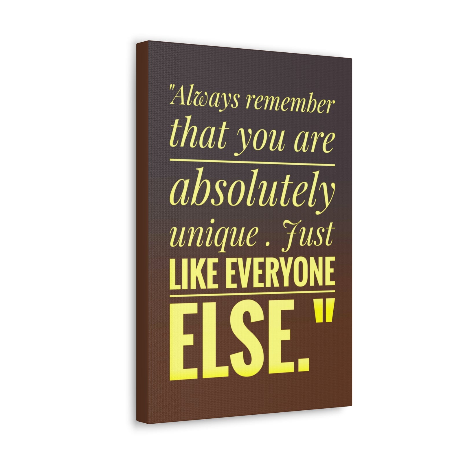 Inspirational Wall Art You Are Absolutely Unique Motivation Wall Decor for Home Office Gym Inspiring Success Quote Print Ready to Hang-Express Your Love Gifts
