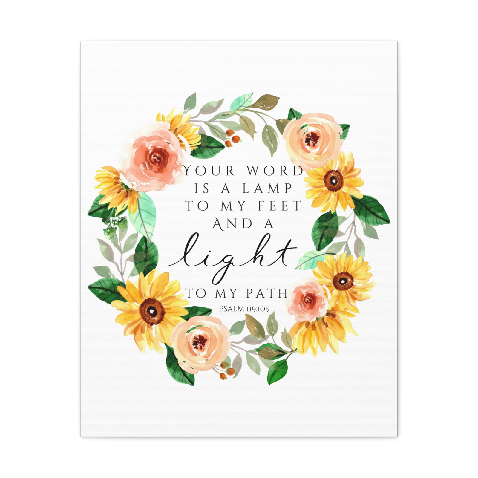 Scripture Walls Psalm 119:105 To My Path Bible Verse Canvas Christian Wall Art Ready to Hang Unframed-Express Your Love Gifts