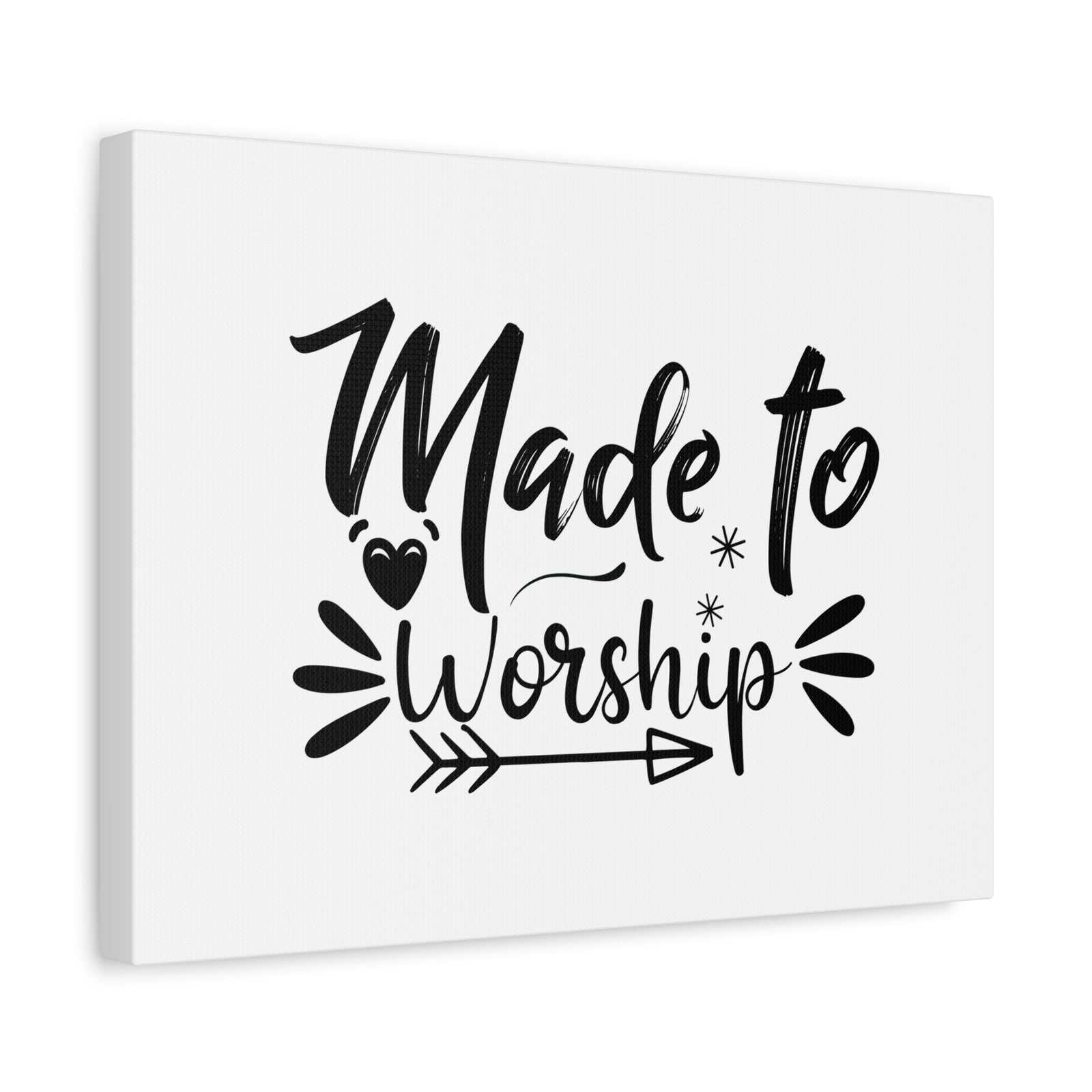 Scripture Canvas To Worship Arrow Psalm 95:6 Christian Wall Art Bible Verse Print Ready to Hang-Express Your Love Gifts