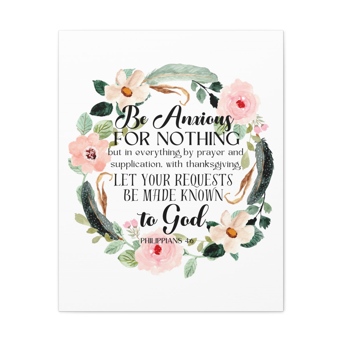 Scripture Walls Philippians 4:6 Be Anxious Bible Verse Canvas Christian Wall Art Ready to Hang Unframed-Express Your Love Gifts