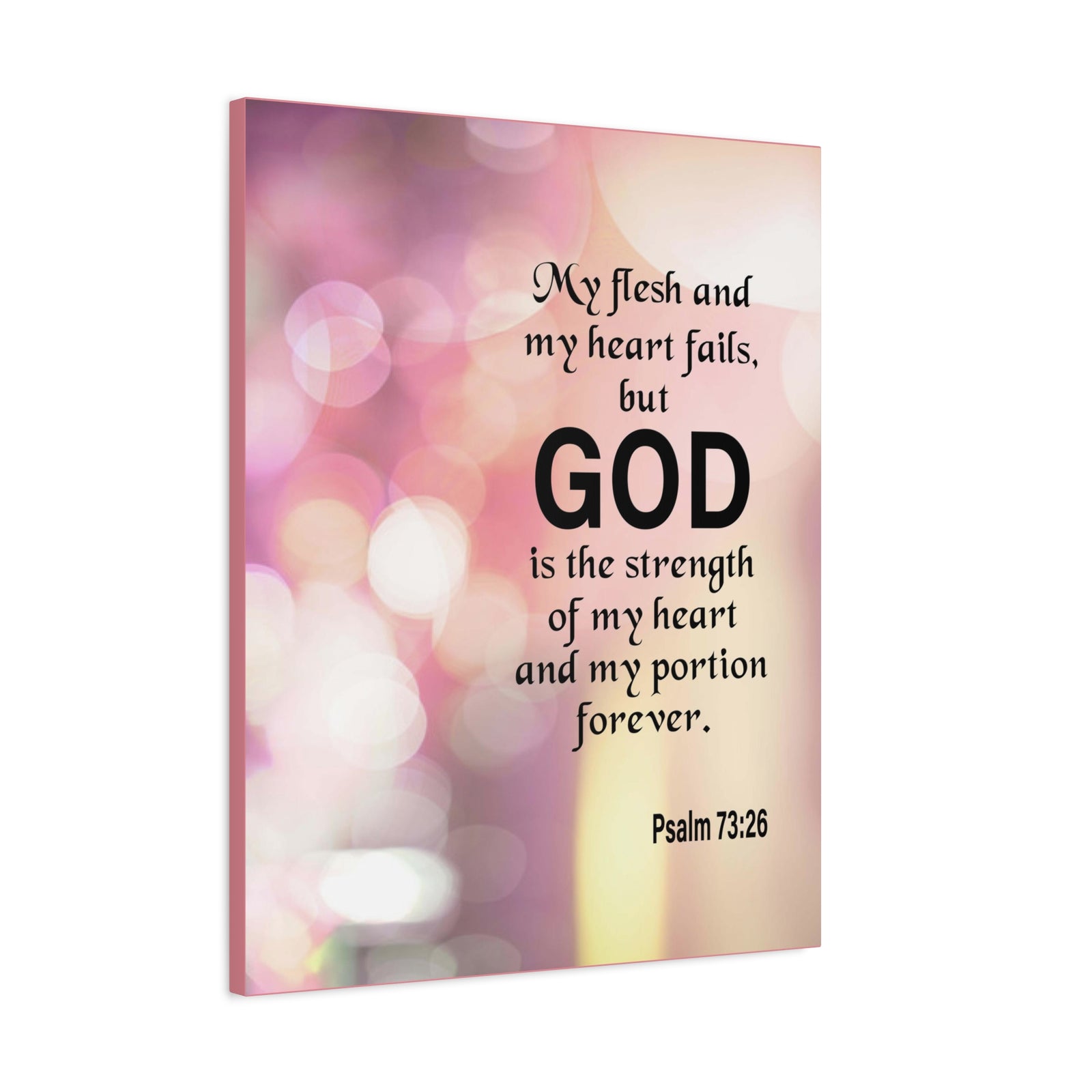 Bible Verse Canvas God is My Strength Psalm 73:26 Wall Art Christian Home Decor-Express Your Love Gifts
