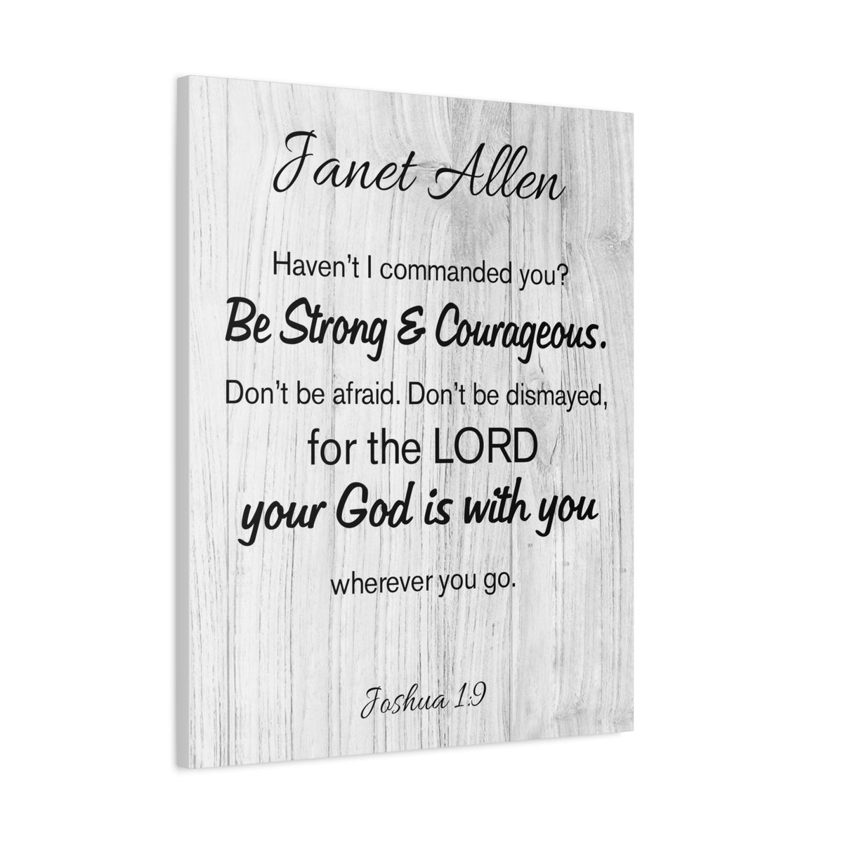 Scripture Walls Personalized Joshua 1:9 Bible Chapter Canvas Christian Wall Art Ready to Hang-Express Your Love Gifts