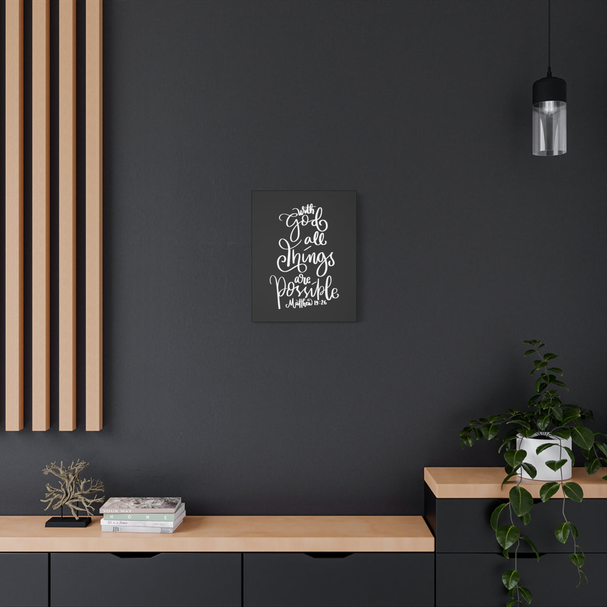 Scripture Walls All Things Are Possible Matthew 19:26 Bible Verse Canvas Christian Wall Art Ready to Hang-Express Your Love Gifts