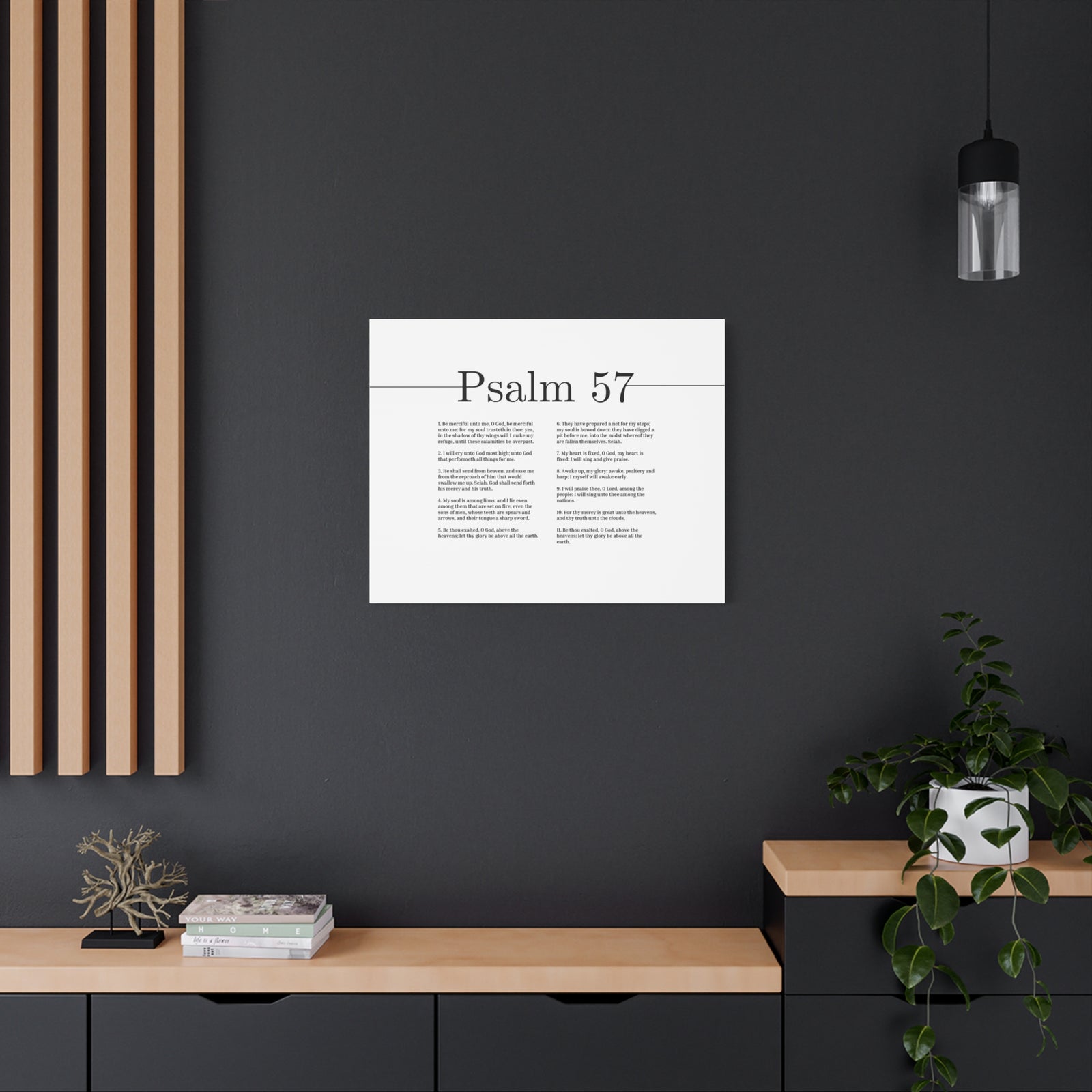 Scripture Canvas His Mercy And His Truth Psalm 57 Christian Wall Art Bible Verse Print Ready to Hang-Express Your Love Gifts