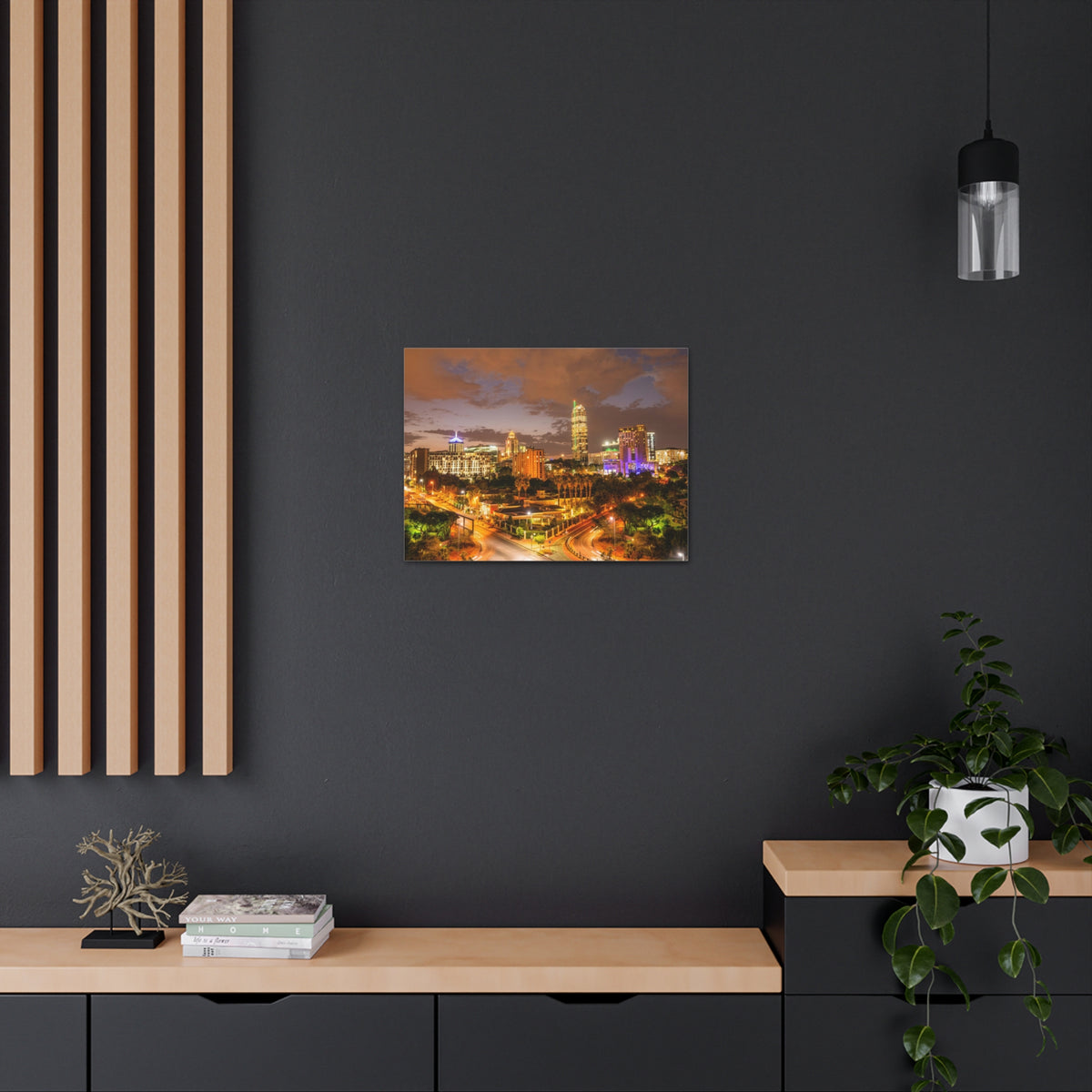 Johannesburg Night Skyline Canvas Artwork High-Quality Breathtaking Stunning Cityscape for Home Decor Ready to Hang-Express Your Love Gifts