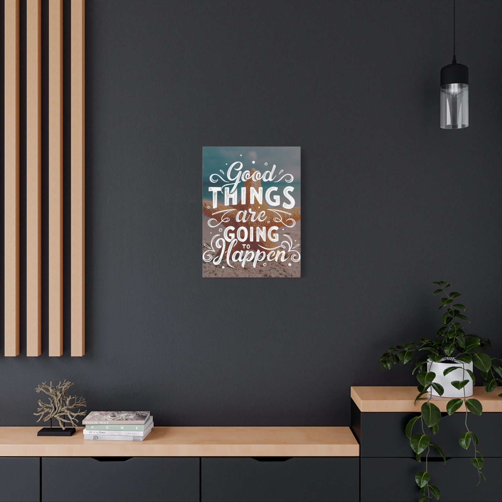 Inspirational Quote Canvas Good Things Wall Art Motivational Motto Inspiring Prints Artwork Decor Ready to Hang-Express Your Love Gifts