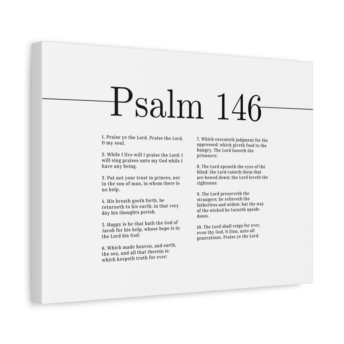 Scripture Canvas The Lord Loveth The Righteous Psalm 146 Christian Wall Art Bible Verse Print Ready to Hang-Express Your Love Gifts