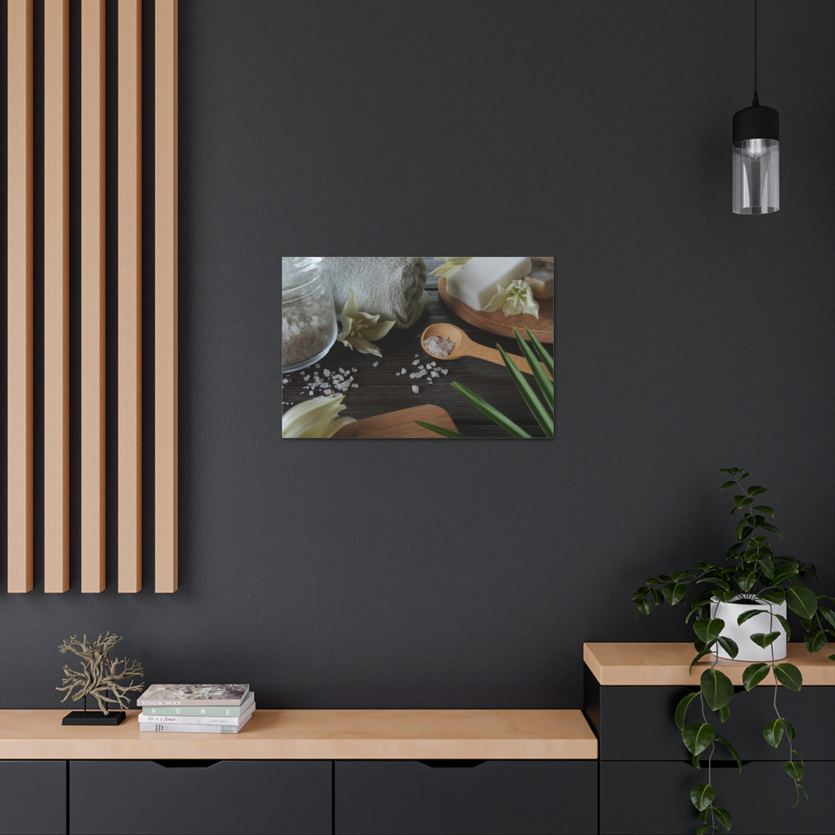 Natural Handmade Soap Forest Floral Nature Photography Canvas Wall Art for Home Decor Ready-to-Hang-Express Your Love Gifts