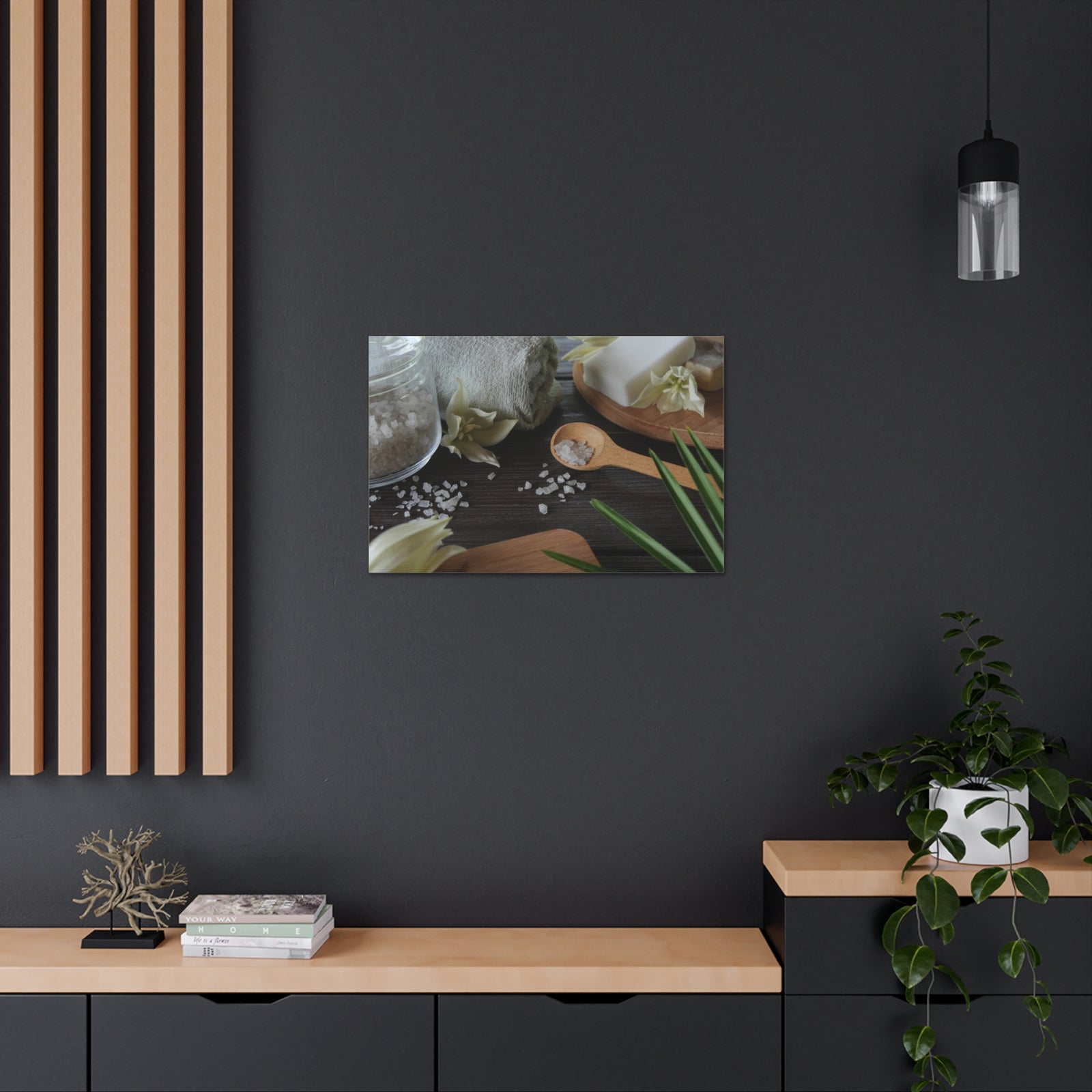 Natural Handmade Soap Forest Floral Nature Photography Canvas Wall Art for Home Decor Ready-to-Hang-Express Your Love Gifts