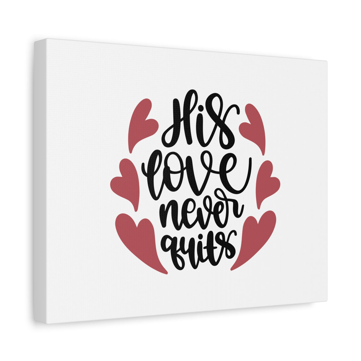 Scripture Canvas His Love Never Quits Psalms 136:26 Christian Wall Art Bible Verse Print Ready to Hang-Express Your Love Gifts