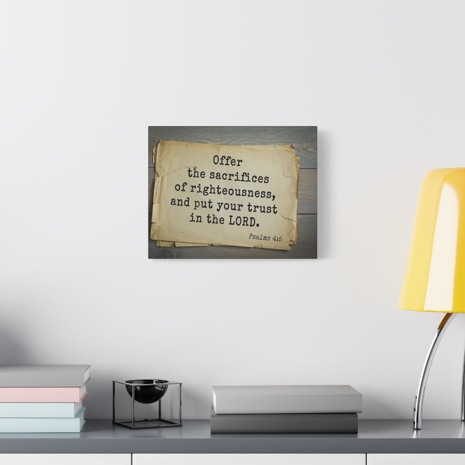 Scripture Walls Trust In The Lord Psalms 4:5 Bible Verse Canvas Christian Wall Art Bible Verse Print Ready To Hang-Express Your Love Gifts
