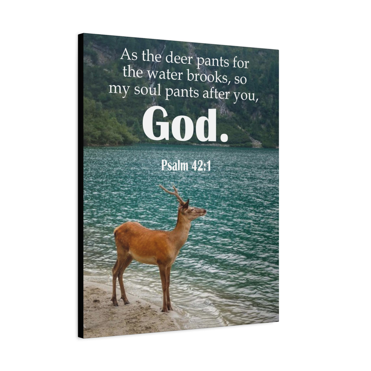 Scripture Canvas Soul Pants Psalm 42:1 Christian Wall Art Bible Verse Print Ready to Hang-Express Your Love Gifts
