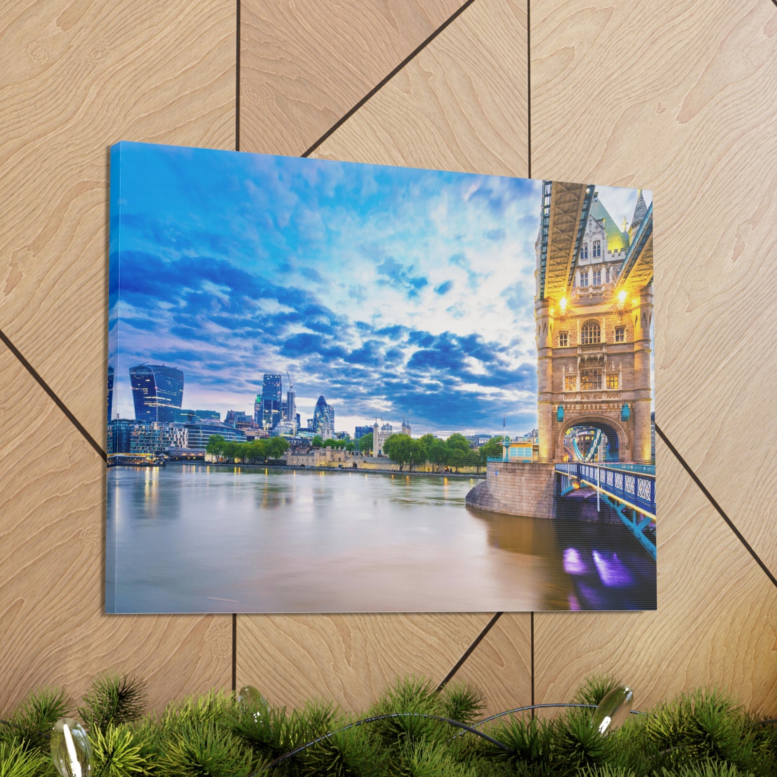 London Daytime Skyline Canvas Artwork High-Quality Breathtaking Stunning Cityscape for Home Decor Ready to Hang-Express Your Love Gifts