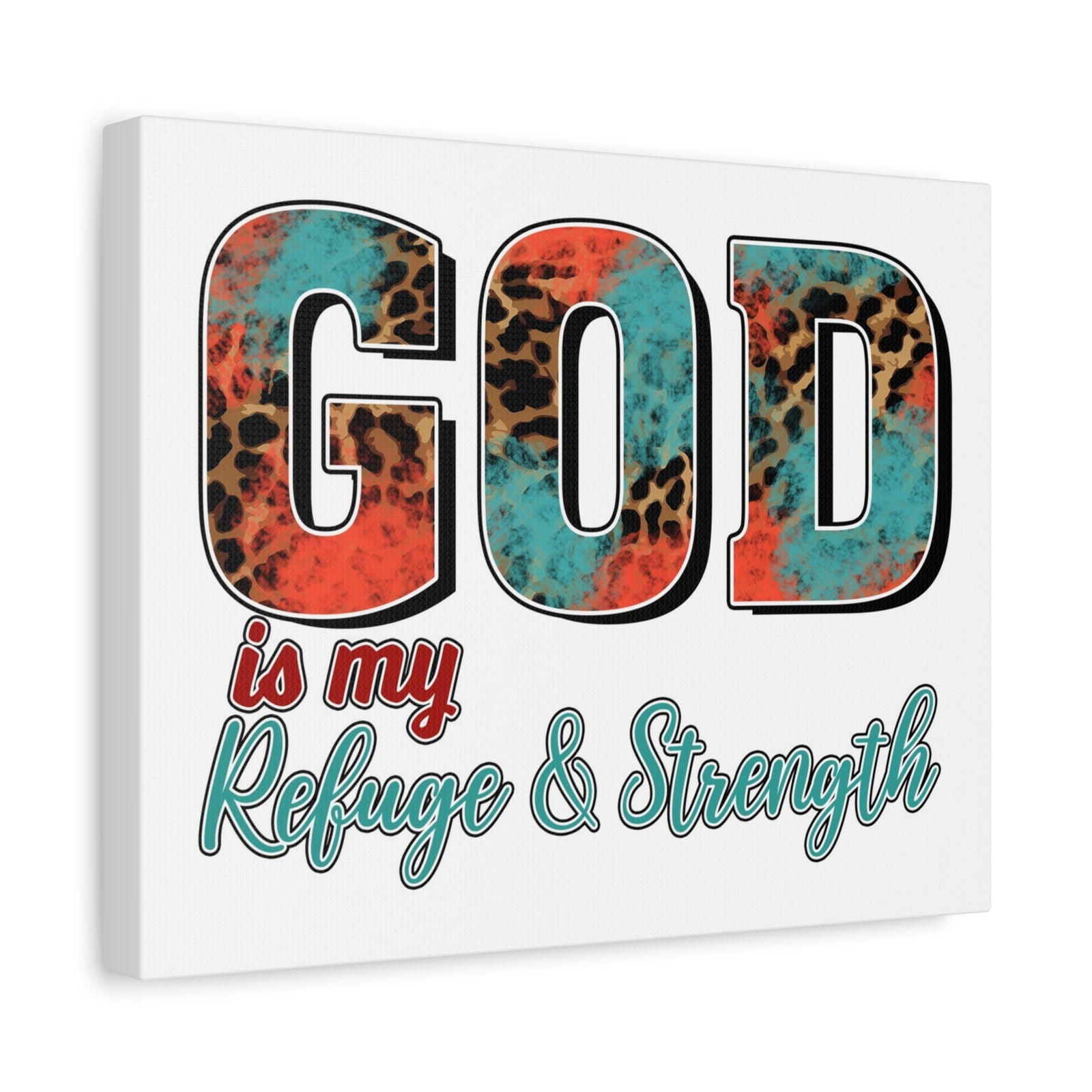 Scripture Walls My Refuge My Strength Bible Verse Canvas Christian Wall Art Ready to Hang Unframed-Express Your Love Gifts