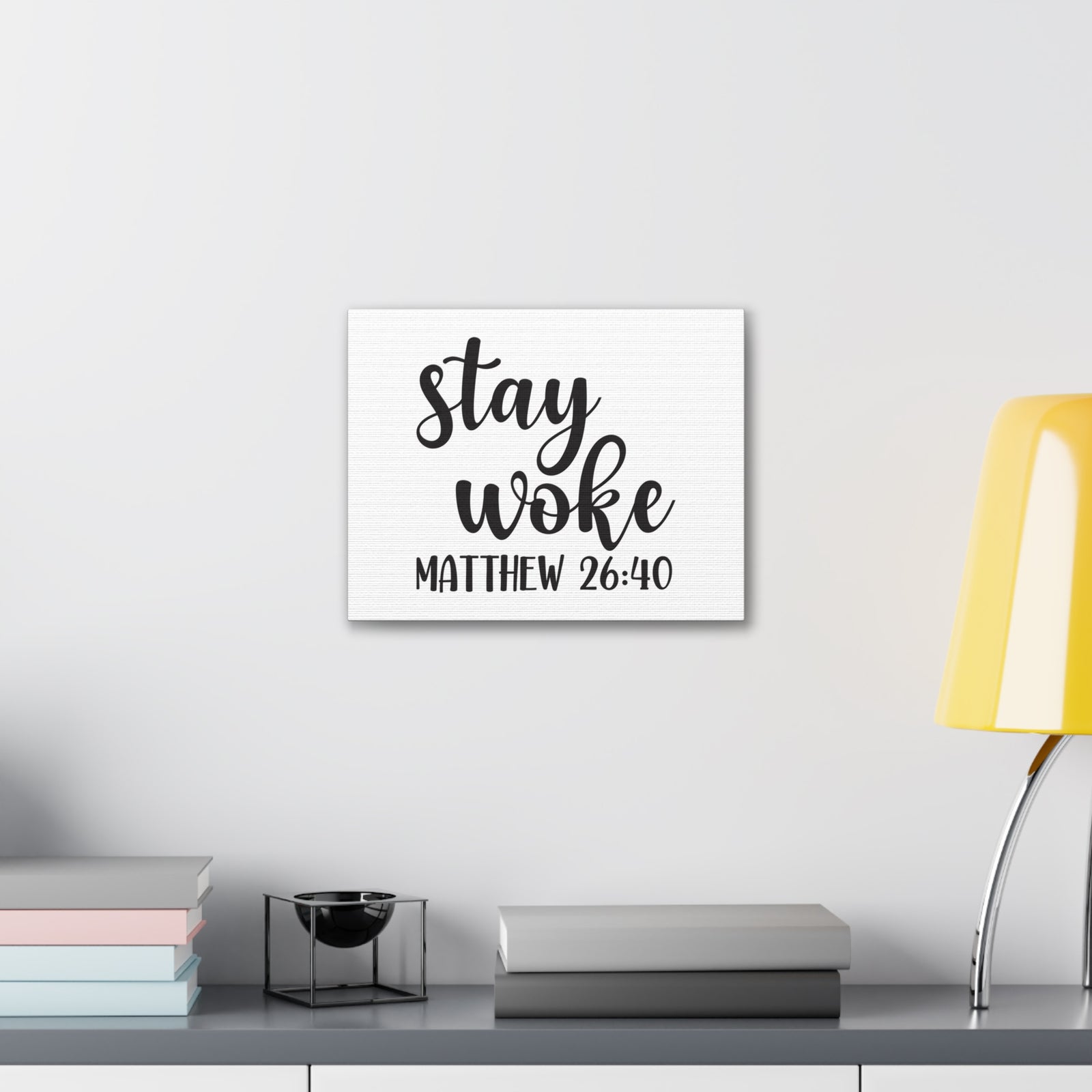 Scripture Walls Stay Woke Matthew 26:40 Bible Verse Canvas Christian Wall Art Ready To Hang-Express Your Love Gifts