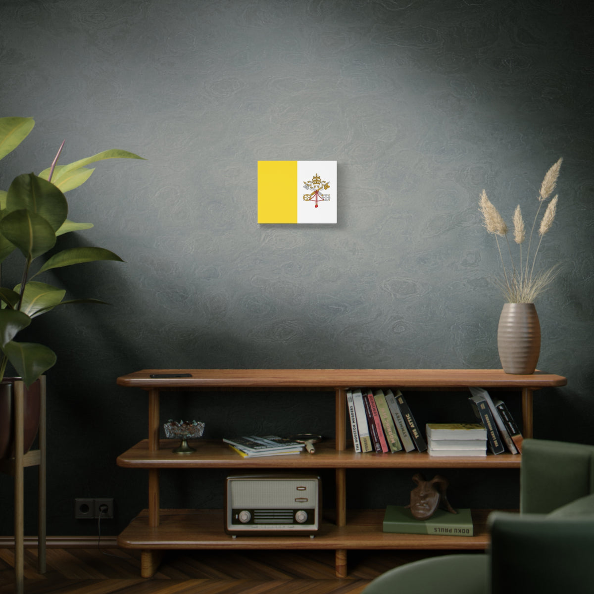 Vatican City Country Flag Canvas Vibrant Wall Art Unframed Home Decor-Express Your Love Gifts