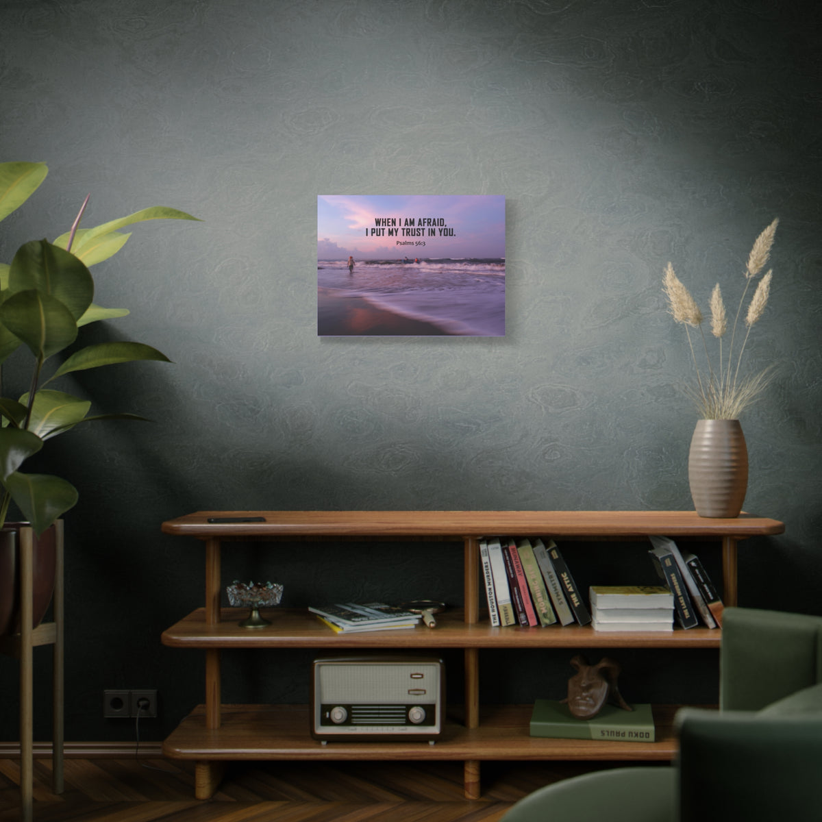 Scripture Canvas My Trust In You Psalm 56:3 Christian Wall Art Bible Verse Print Ready to Hang-Express Your Love Gifts