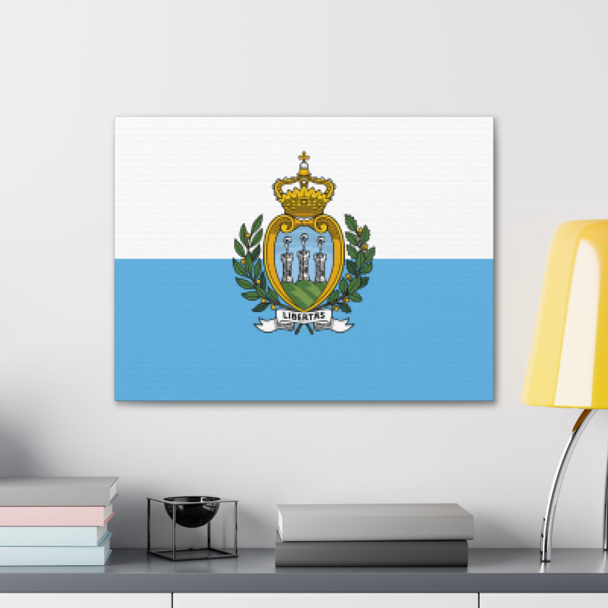 San Marino Country Flag Canvas Vibrant Wall Art Unframed Home Decor-Express Your Love Gifts