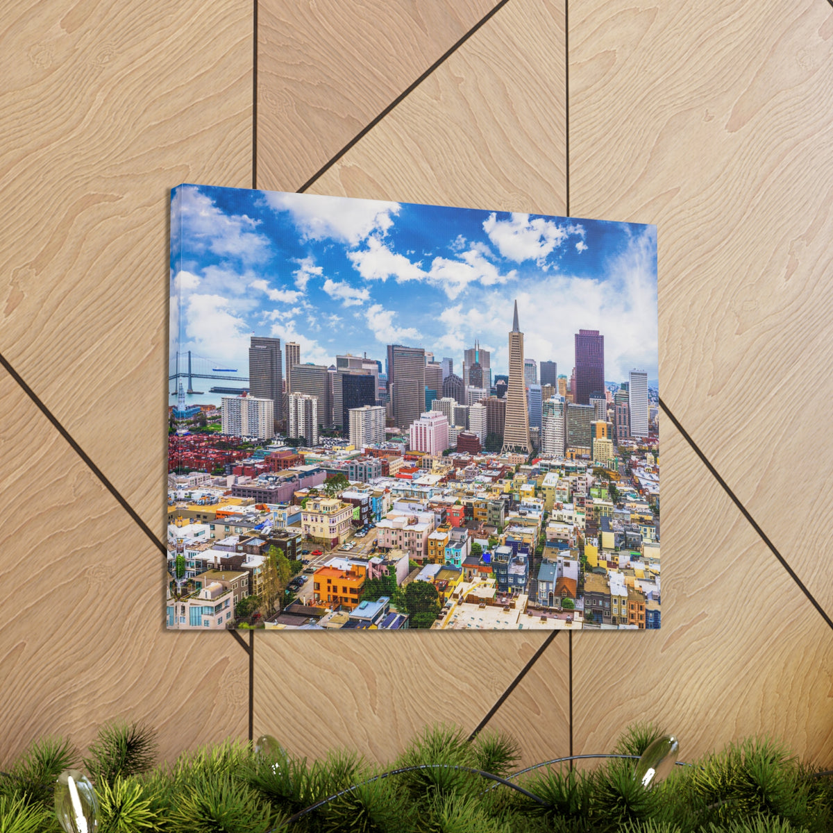 San Francisco Daytime Skyline Canvas Artwork High-Quality Breathtaking Stunning Cityscape for Home Decor Ready to Hang-Express Your Love Gifts