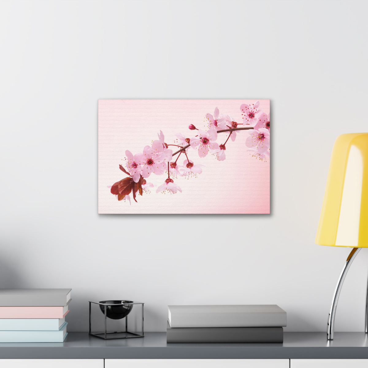 Single Cherry Blossom Forest Floral Nature Photography Canvas Wall Art for Home Decor Ready-to-Hang-Express Your Love Gifts