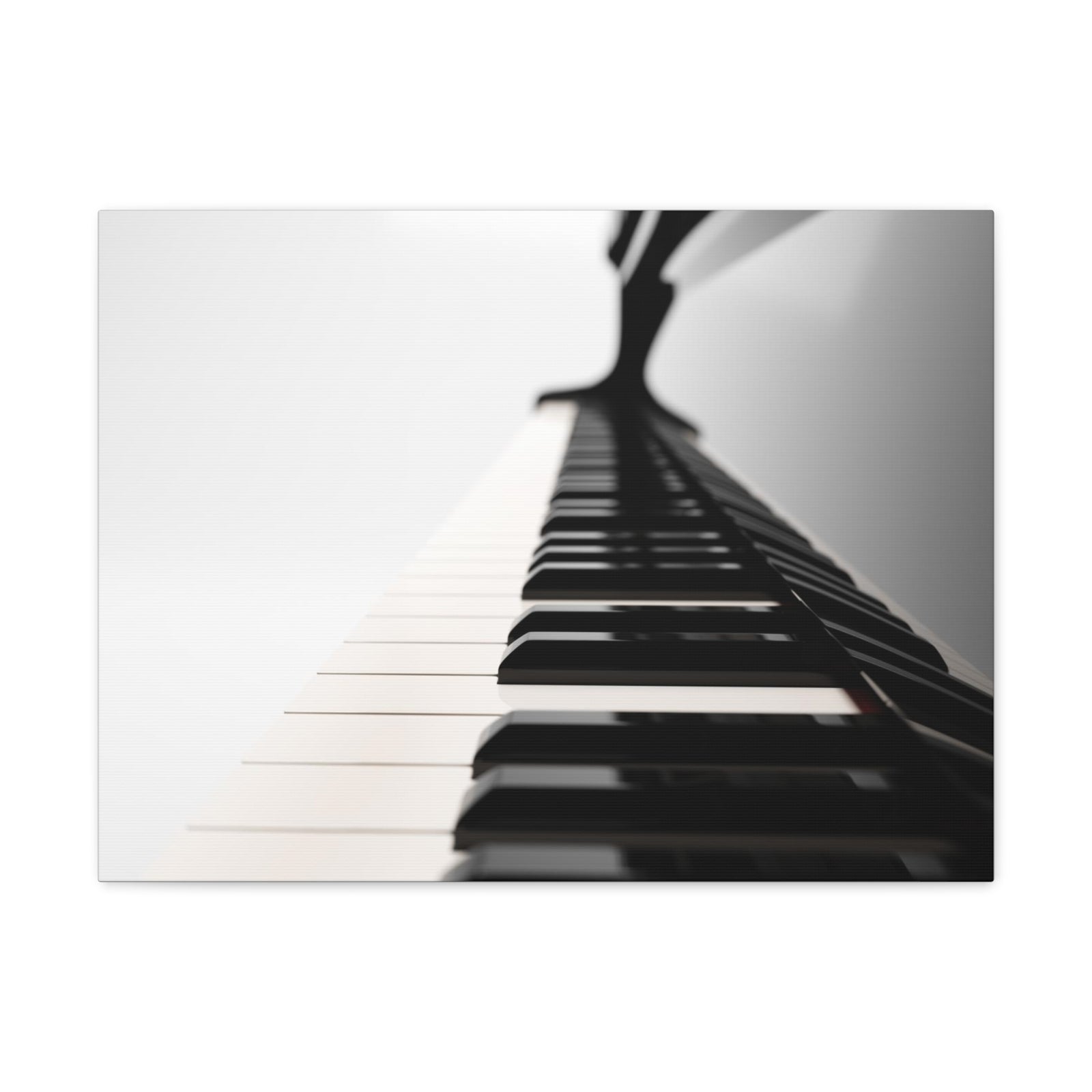 Piano Black And White Music Lover's Delight Piano Keyboard Canvas Wall Art for Home Decor Ready-to-Hang-Express Your Love Gifts