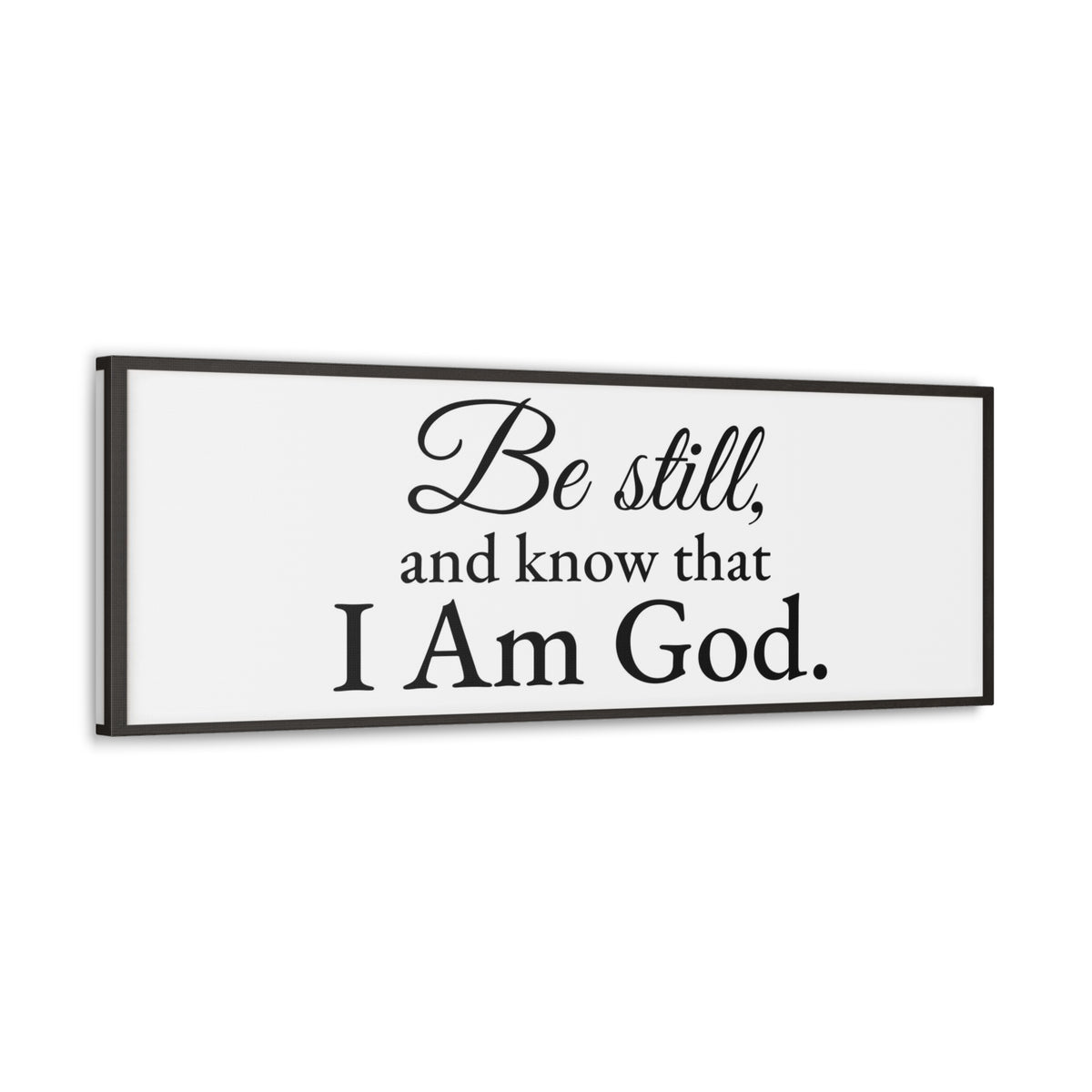 Scripture Walls Be Still Psalm 46:10 White Bible Verse Canvas Christian Wall Art Ready to Hang Unframed-Express Your Love Gifts