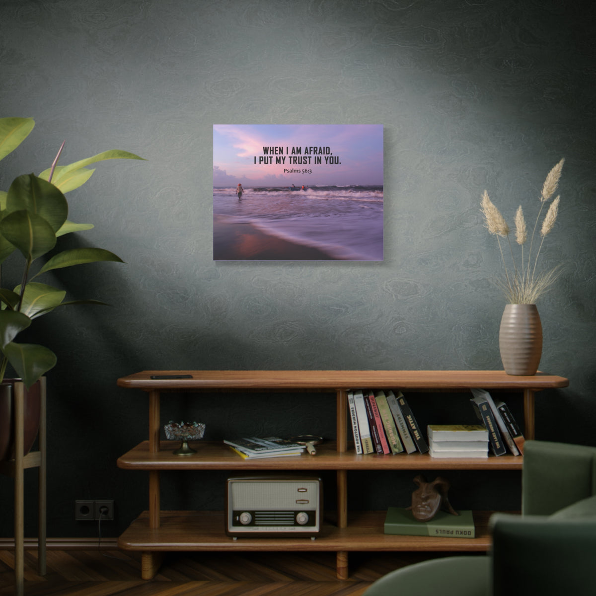 Scripture Canvas My Trust In You Psalm 56:3 Christian Wall Art Bible Verse Print Ready to Hang-Express Your Love Gifts