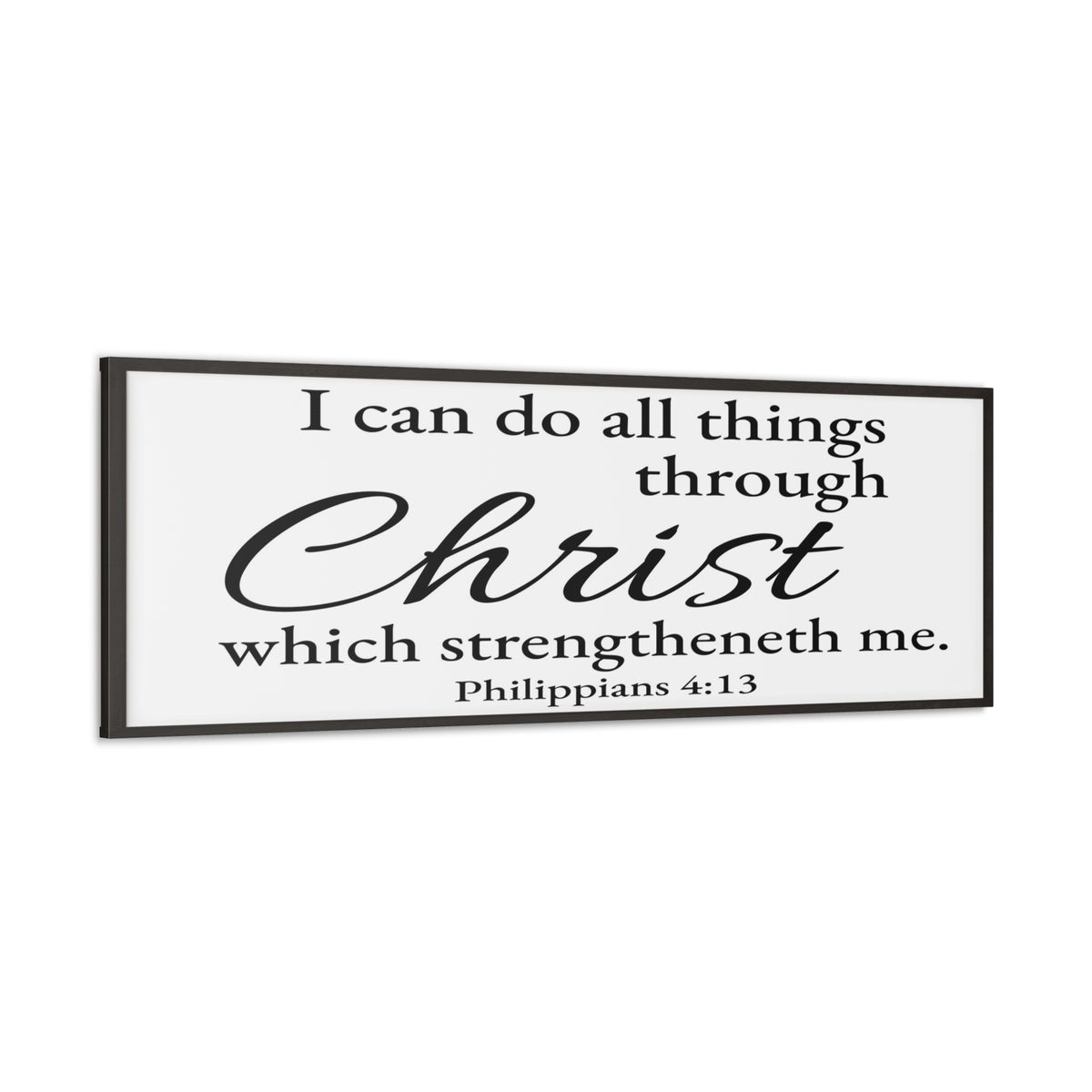 Scripture Walls Philippians 4:13 White Bible Verse Canvas Christian Wall Art Ready to Hang Unframed-Express Your Love Gifts