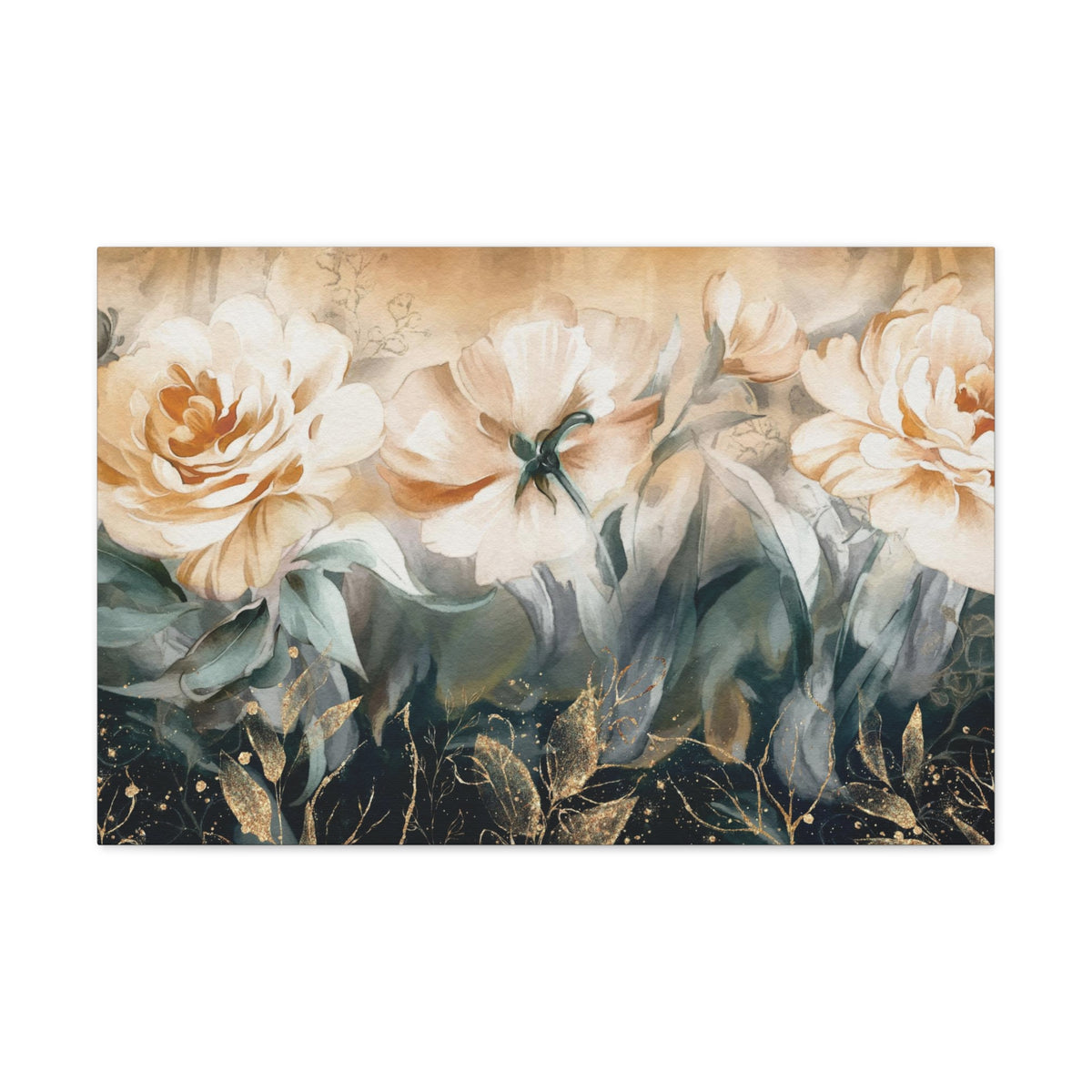 Oil Painting With Flower Rose Peonies Flower Canvas Wall Art for Home Decor Ready-to-Hang-Express Your Love Gifts