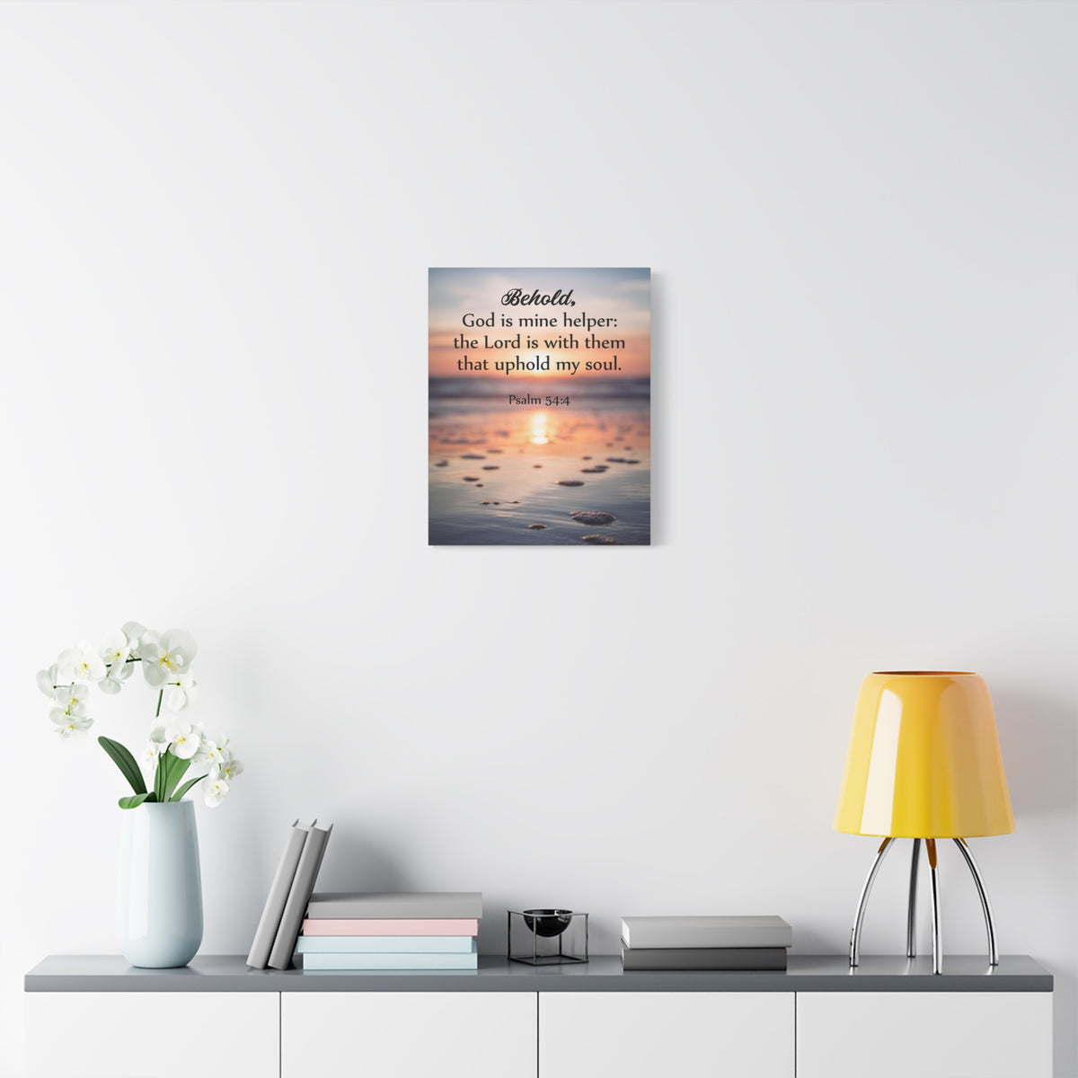 Scripture Canvas Uphold My Soul Psalm 54:4 Christian Wall Art Bible Verse Print Ready to Hang-Express Your Love Gifts
