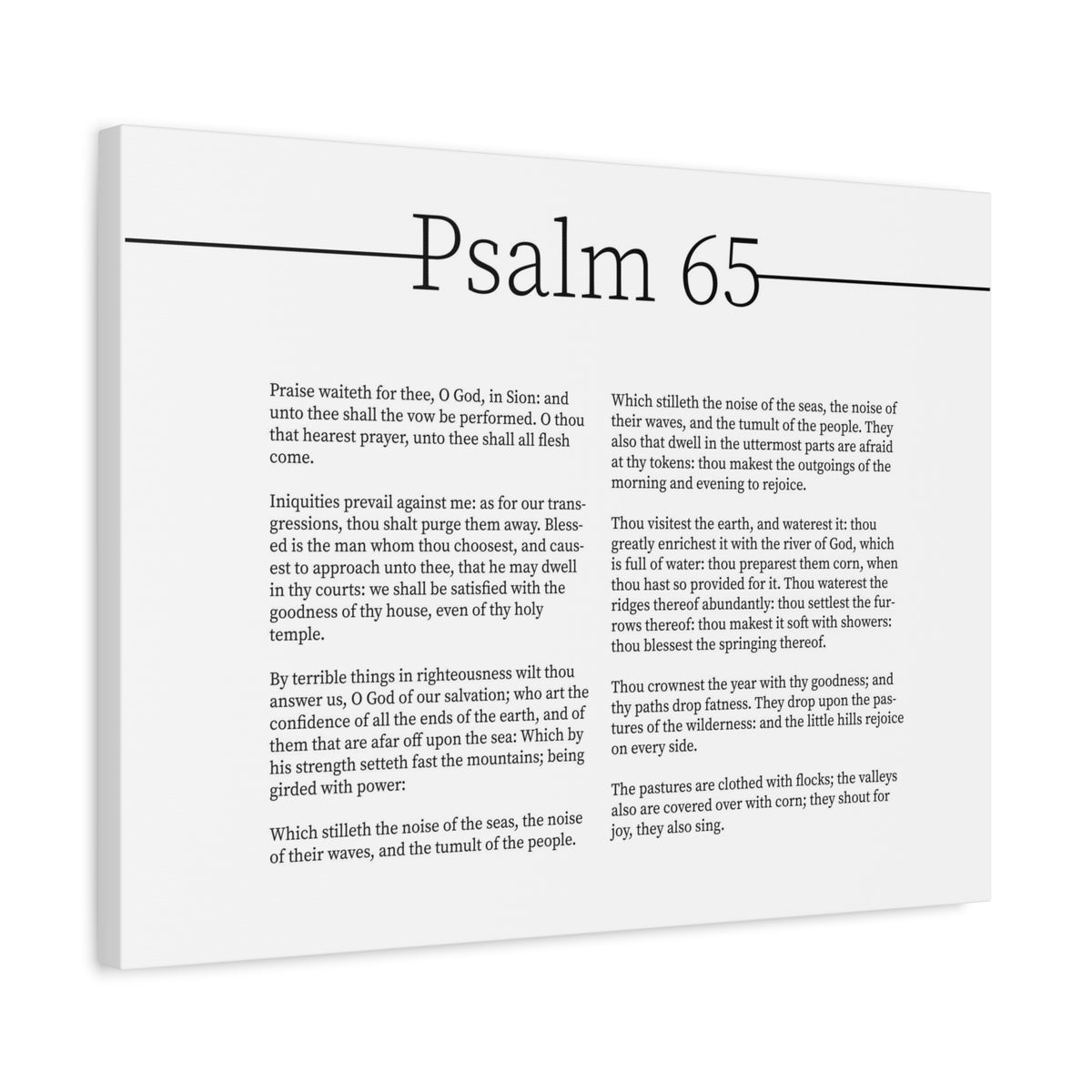 Scripture Canvas God Of Blessings Psalm 65 Christian Wall Art Bible Verse Print Ready to Hang-Express Your Love Gifts