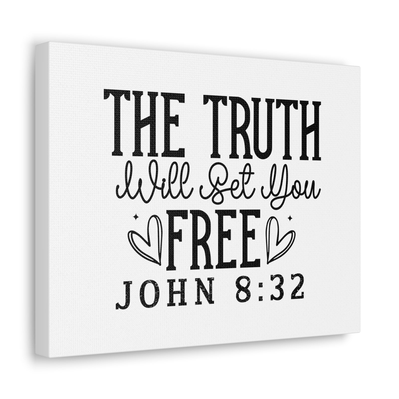 Scripture Walls John 8:32 The Truth Will Set You Free Bible Verse Canvas Christian Wall Art Ready to Hang Unframed-Express Your Love Gifts