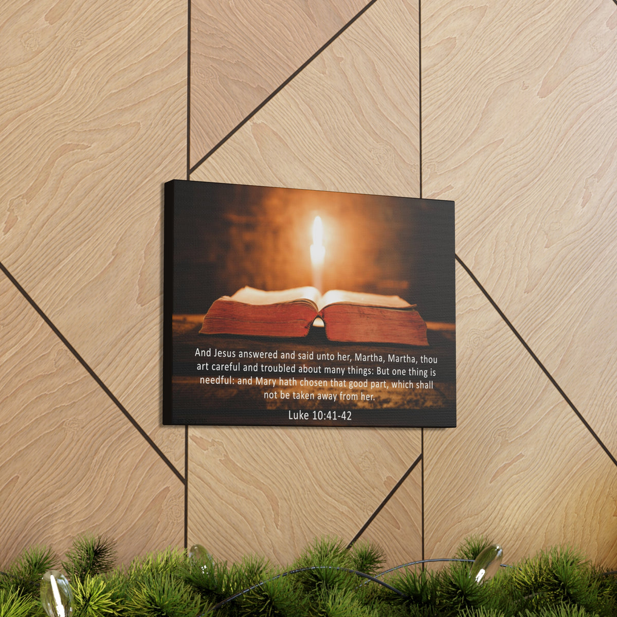 Scripture Walls Luke 10:41-42 Bible Verse Canvas Christian Wall Art Ready to Hang Unframed-Express Your Love Gifts