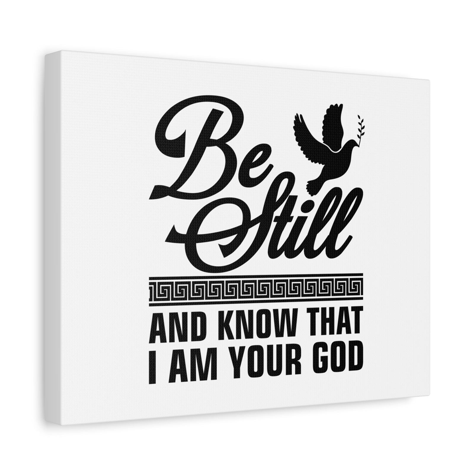 Scripture Canvas Be Still And Know That I Am Your God Psalm 46:10 Christian Wall Art Bible Verse Print Ready to Hang-Express Your Love Gifts