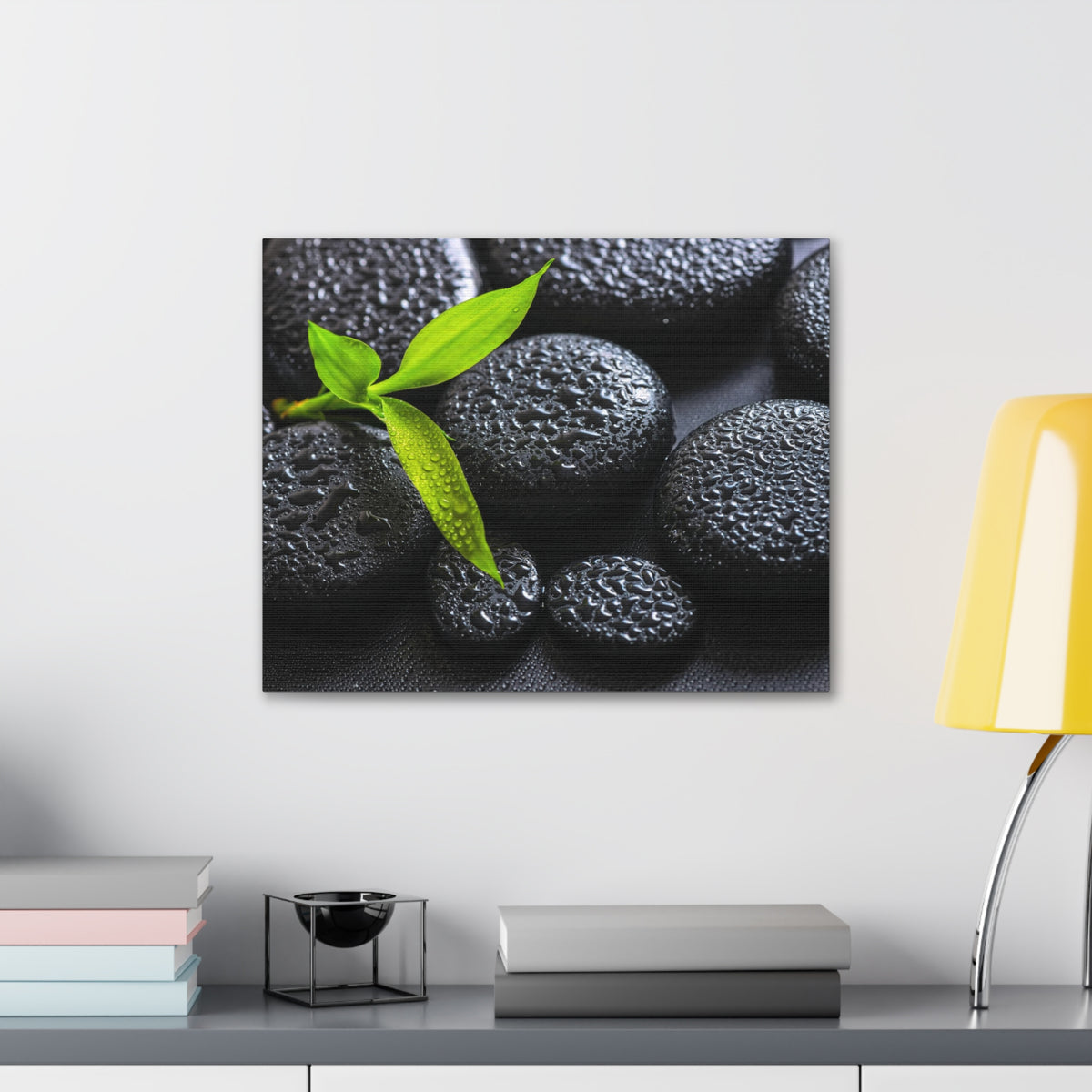 Green Branch Bamboo Forest Floral Nature Photography Canvas Wall Art for Home Decor Ready-to-Hang-Express Your Love Gifts