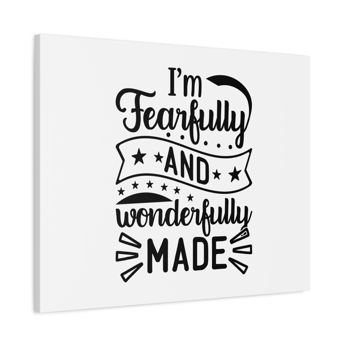 Scripture Canvas I'm Fearfully And Wonderfully Made Psalm 139:14 Christian Wall Art Bible Verse Print Ready to Hang-Express Your Love Gifts