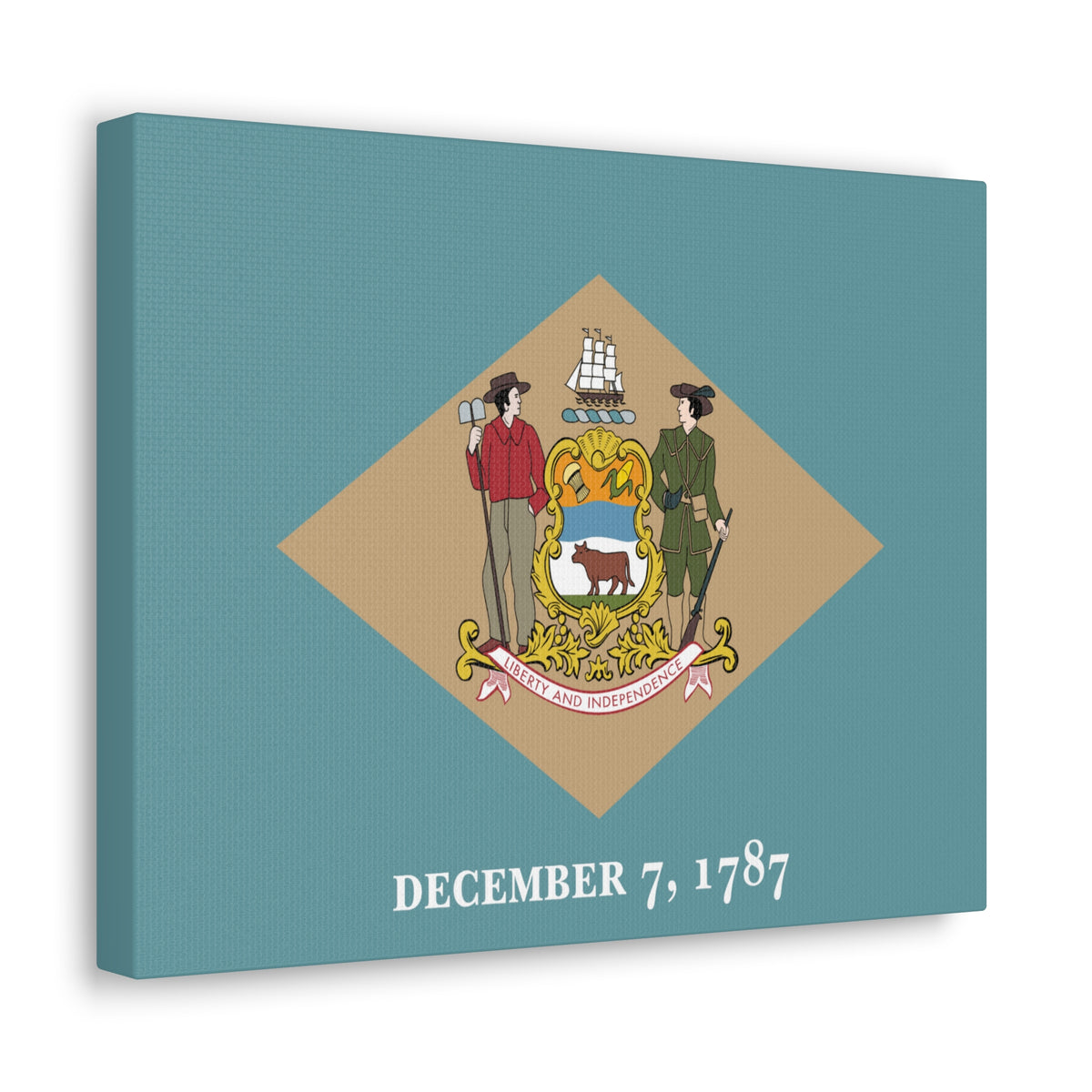 Delaware State Flag Canvas Vibrant Wall Art Unframed Home Decor-Express Your Love Gifts