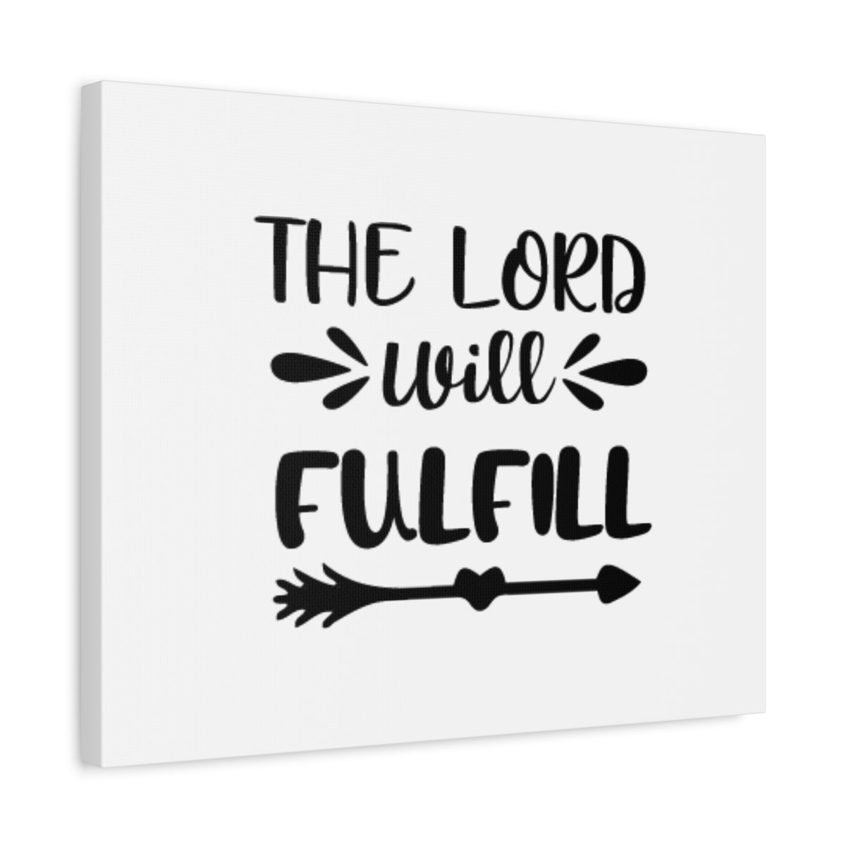 Scripture Canvas The Lord Will Fulfill Psalm 138:8 Christian Wall Art Bible Verse Print Ready to Hang-Express Your Love Gifts